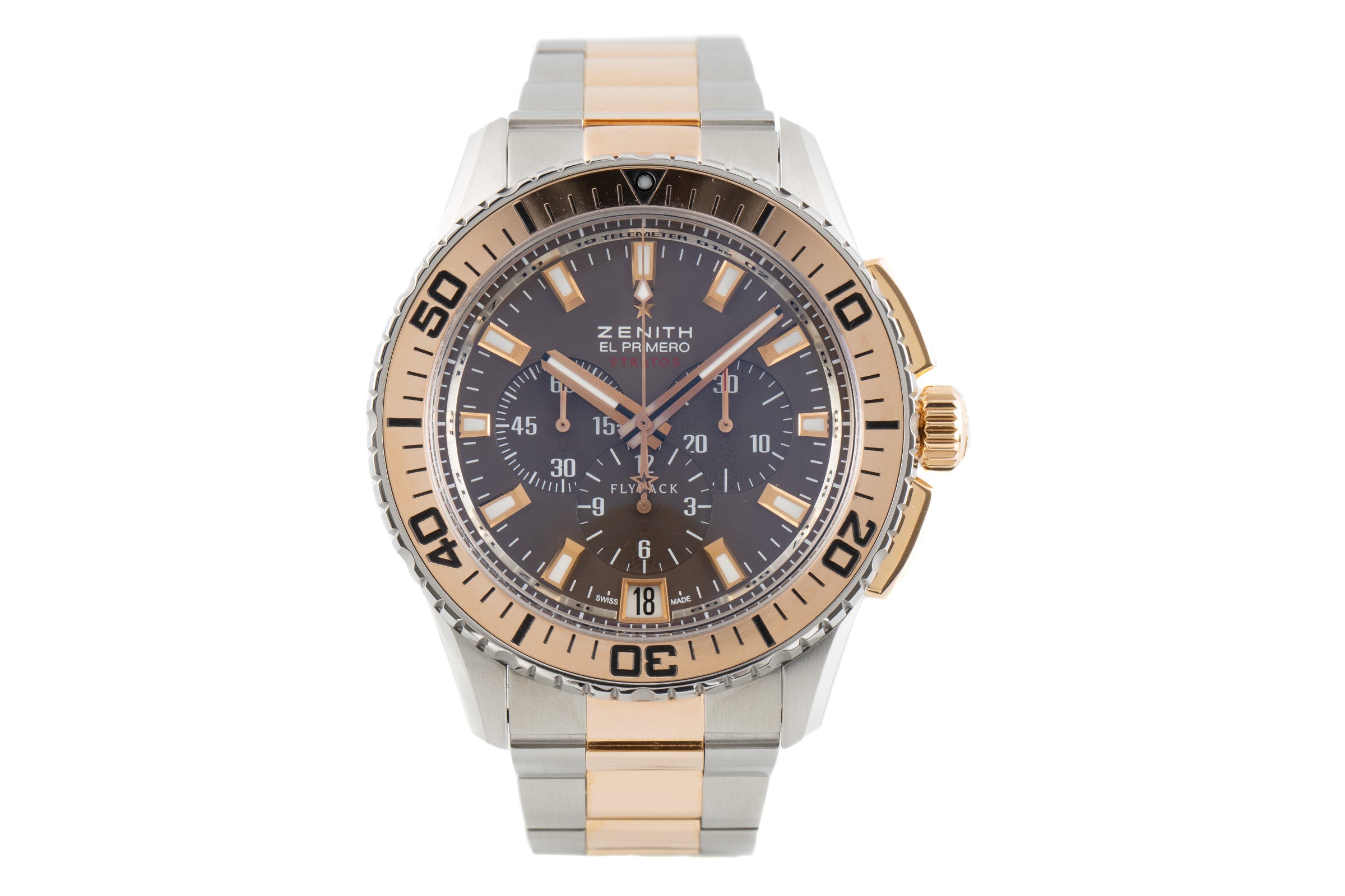 Zenith El Primero cronografo acciaio / oro automatismo orologio da uomo 51.2061.405/75.M2060 LP: 15300EUR  [2104834]