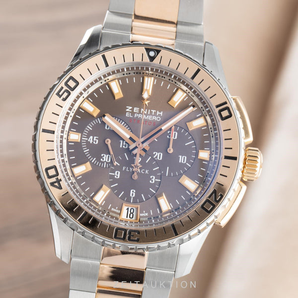 Zenith El Primero cronografo acciaio / oro automatismo orologio da uomo 51.2061.405/75.M2060 LP: 15300EUR  [2104834]