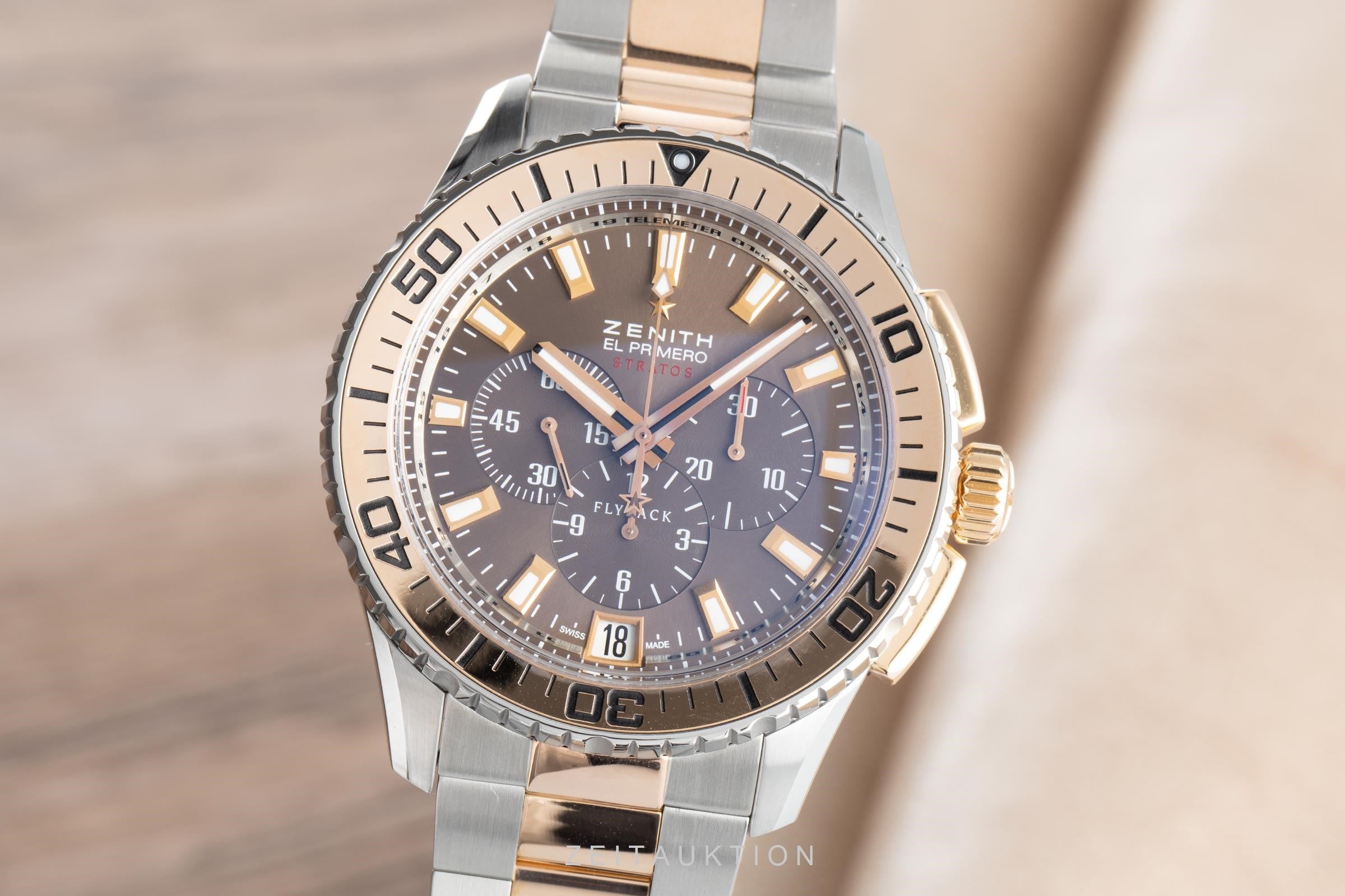 Zenith El Primero cronógrafo acero / oro automático reloj para caballeros 51.2061.405/75.M2060 LP: 15300EUR  [2104834]
