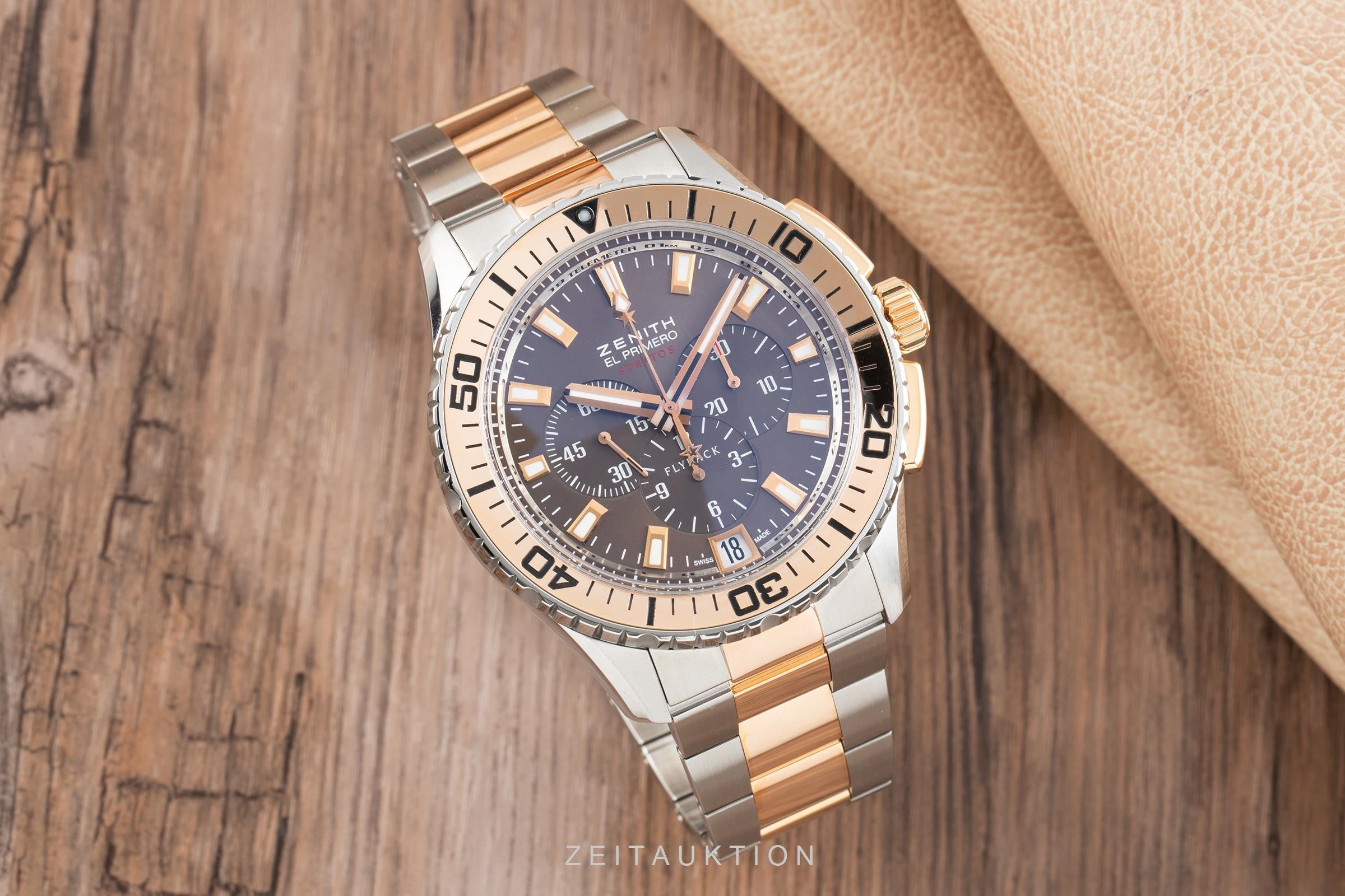 Zenith El Primero cronografo acciaio / oro automatismo orologio da uomo 51.2061.405/75.M2060 LP: 15300EUR  [2104834]