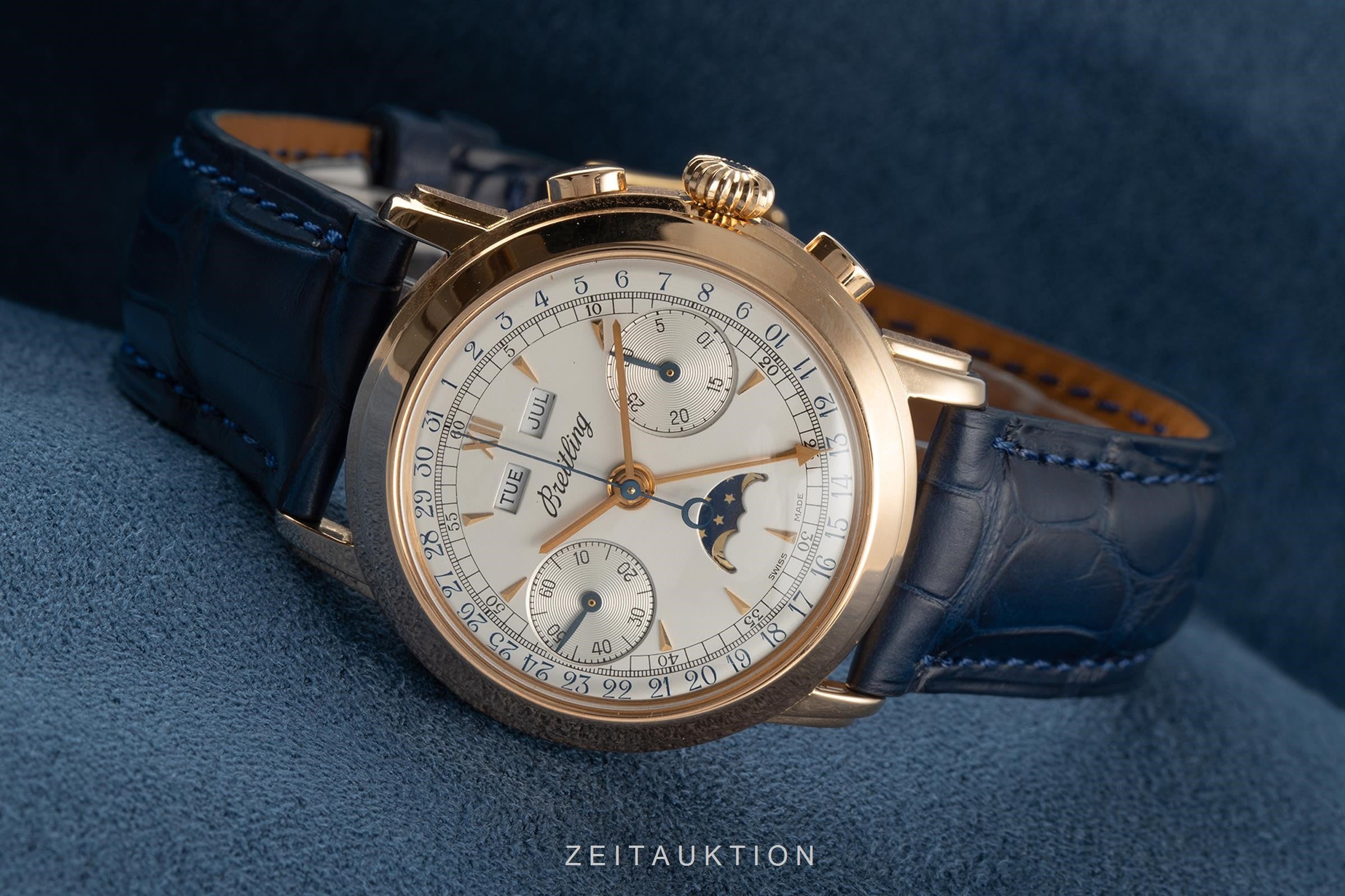 Breitling Montbrillant chronograph 18 ct red gold manual winding men's watch 1940  [2104843]