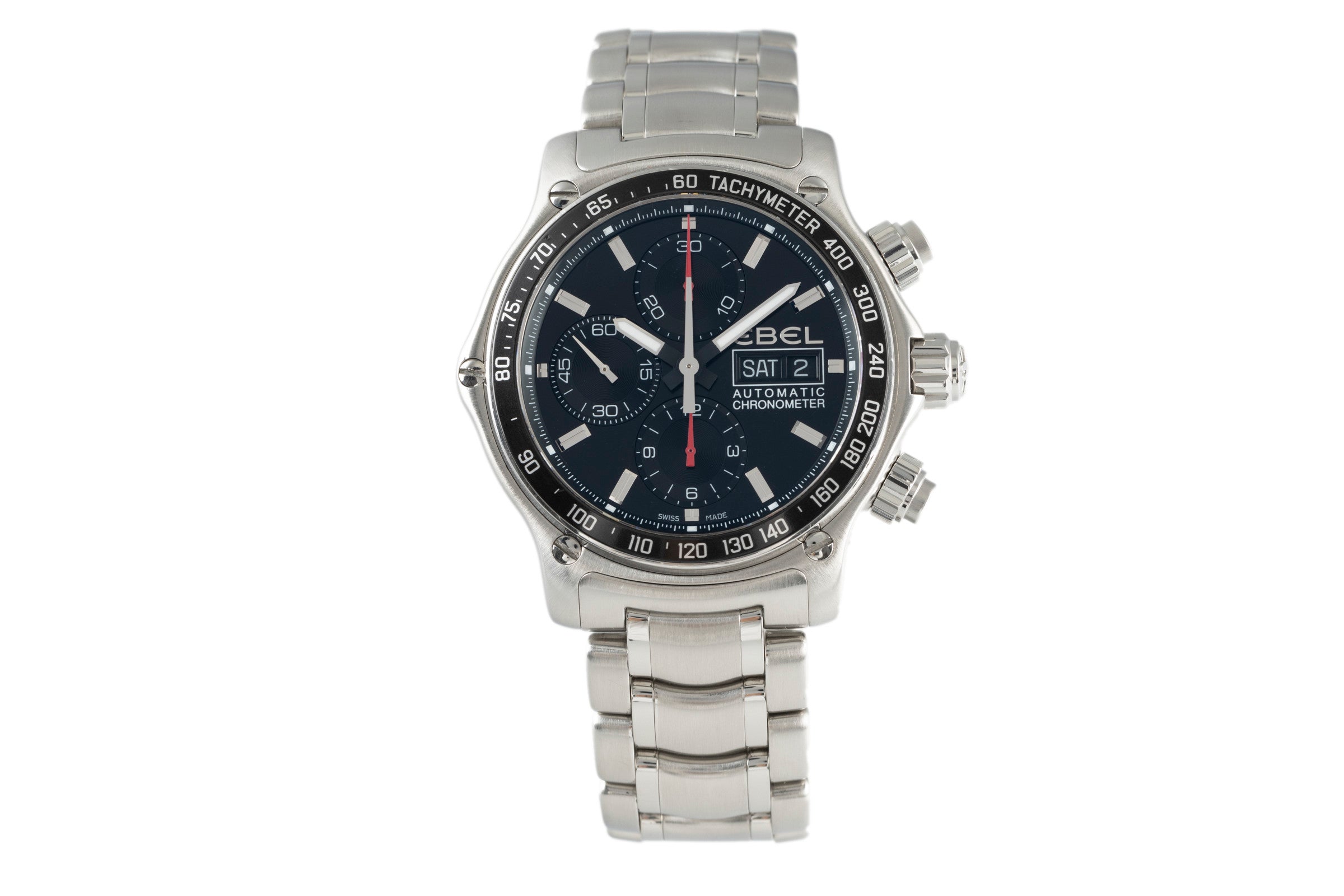 Ebel 1911 Discovery Chronograph Automatik Edelstahl Herrenuhr Ref. 9750L62 B&P [2105225]