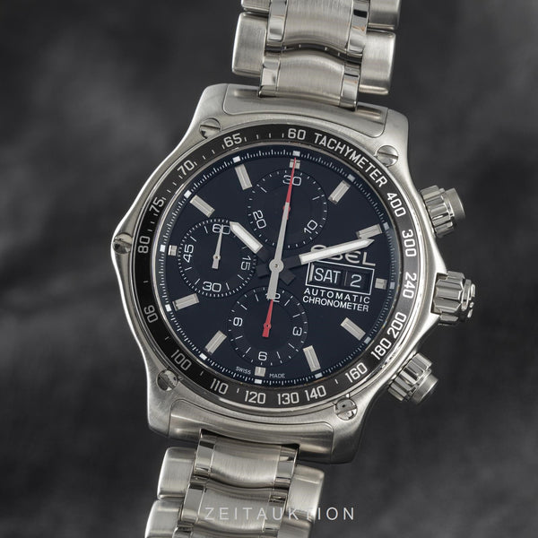 Ebel 1911 Discovery Chronograph Automatik Edelstahl Herrenuhr Ref. 9750L62 B&P [2105225]