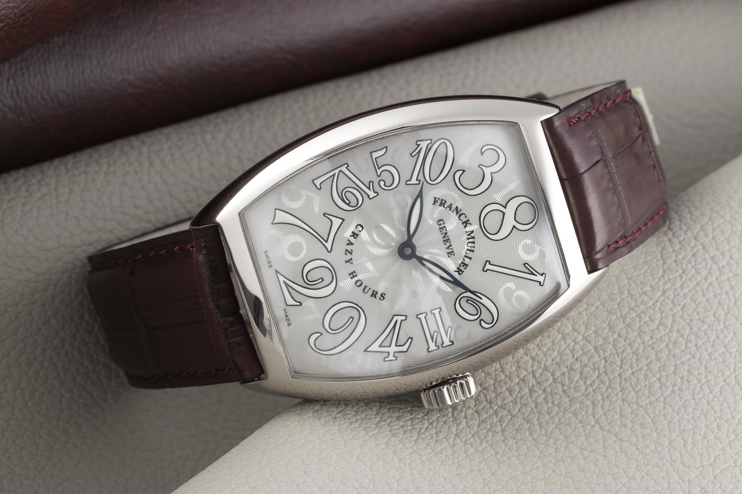 Franck Muller Crazy Hours 18 ct white gold automatic men's watch 7851CH  [2105483]