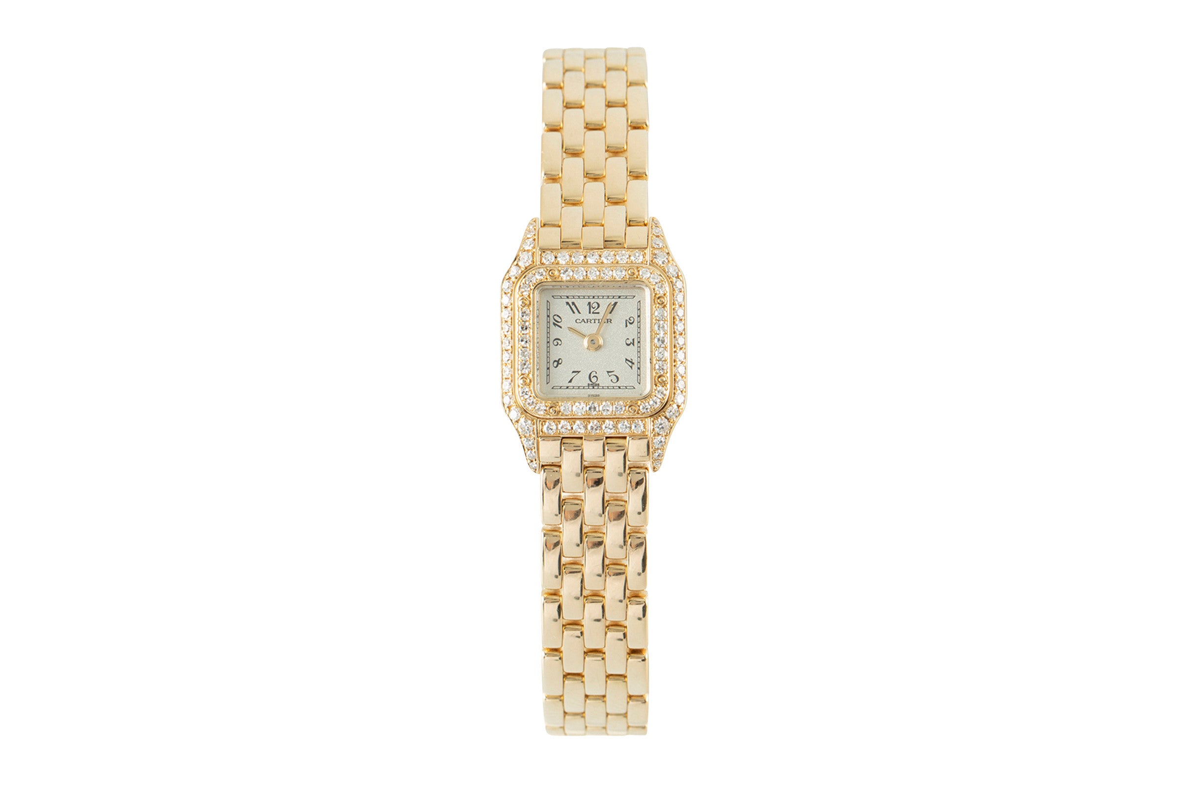 Cartier Panthere 18K (0,750) Gelbold Diamanten Damenuhr Gold Ref. 1131  [2105500]