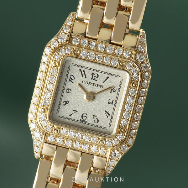 Cartier Panthere 18K (0,750) Gelbold Diamanten Damenuhr Gold Ref. 1131  [2105500]