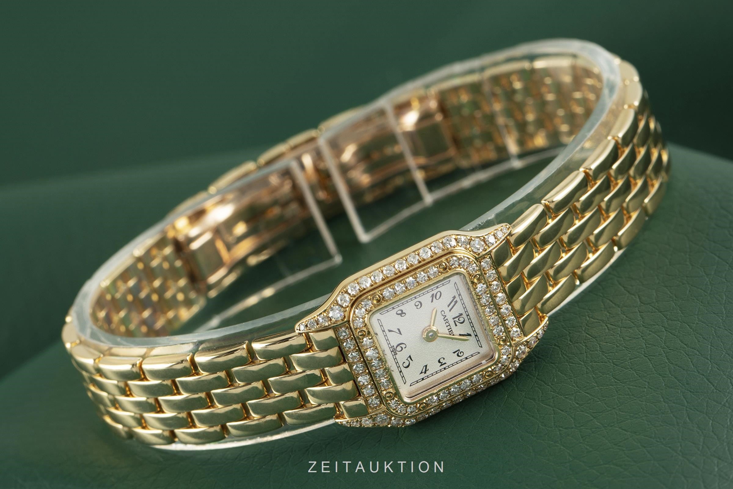 Cartier Panthere 18K (0,750) Gelbold Diamanten Damenuhr Gold Ref. 1131  [2105500]