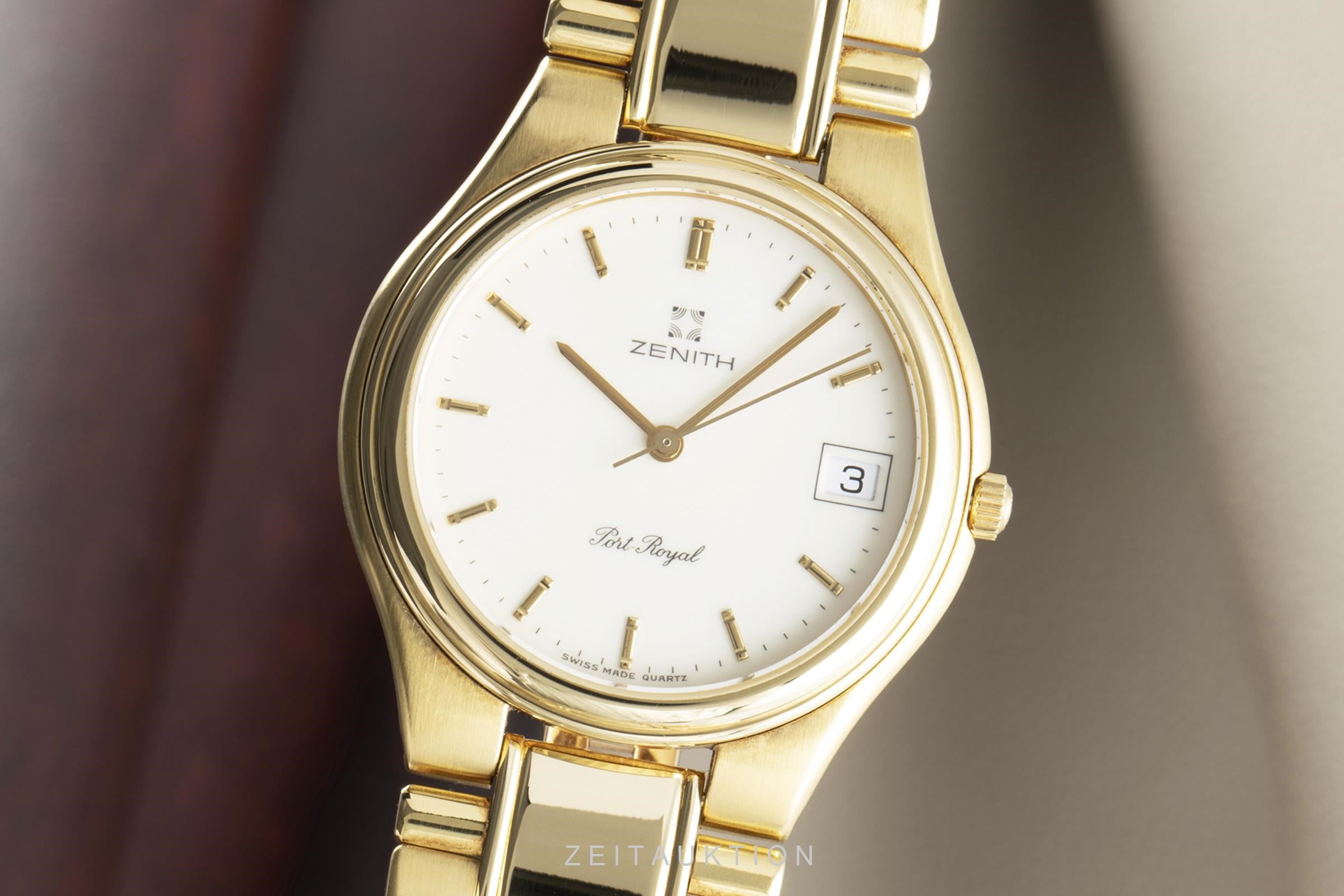 Zenith Port Royal oro 18 ct quarzo orologio da uomo 60-2510.226  [2105515]