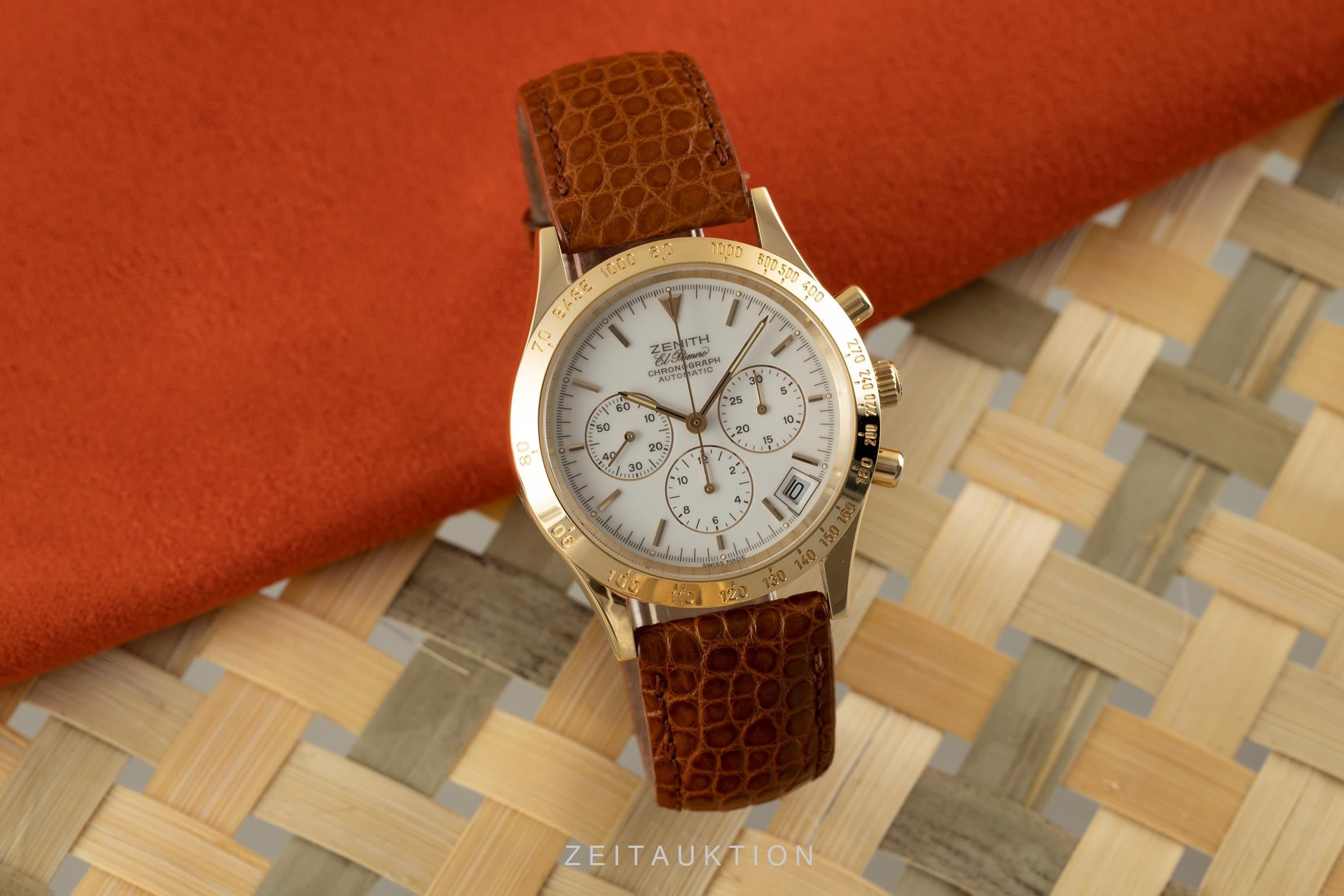 Zenith El Primero cronografo oro 18 ct automatismo orologio da uomo 06-0050-400-B  [2105526]