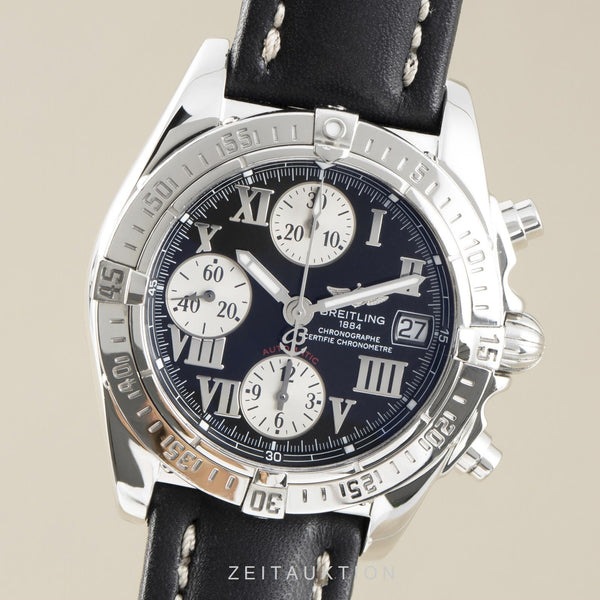 Breitling Cockpit Chronograph Automatik Edelstahl Herrenuhr Ref. A13358 B&P [2105558]