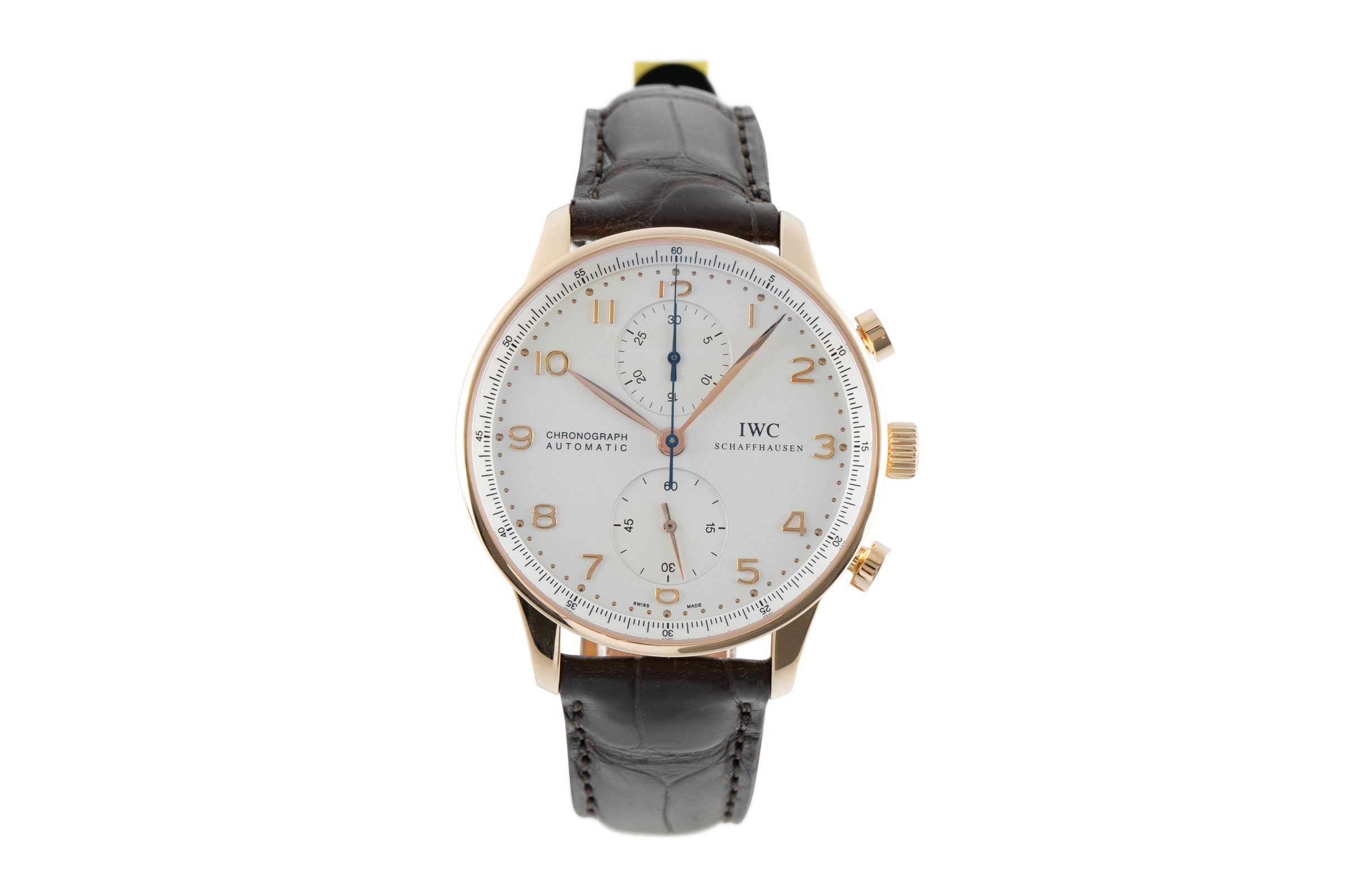 IWC Portugieser chronograph 18 ct gold automatic men's watch 3714 LP: 17900EUR  [2105653]