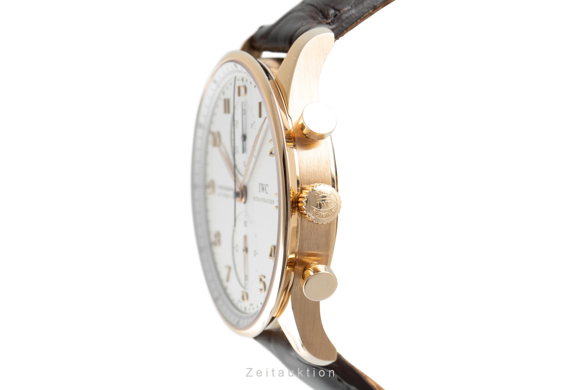 IWC Portugieser chronograph 18 ct gold automatic men's watch 3714 LP: 17900EUR  [2105653]