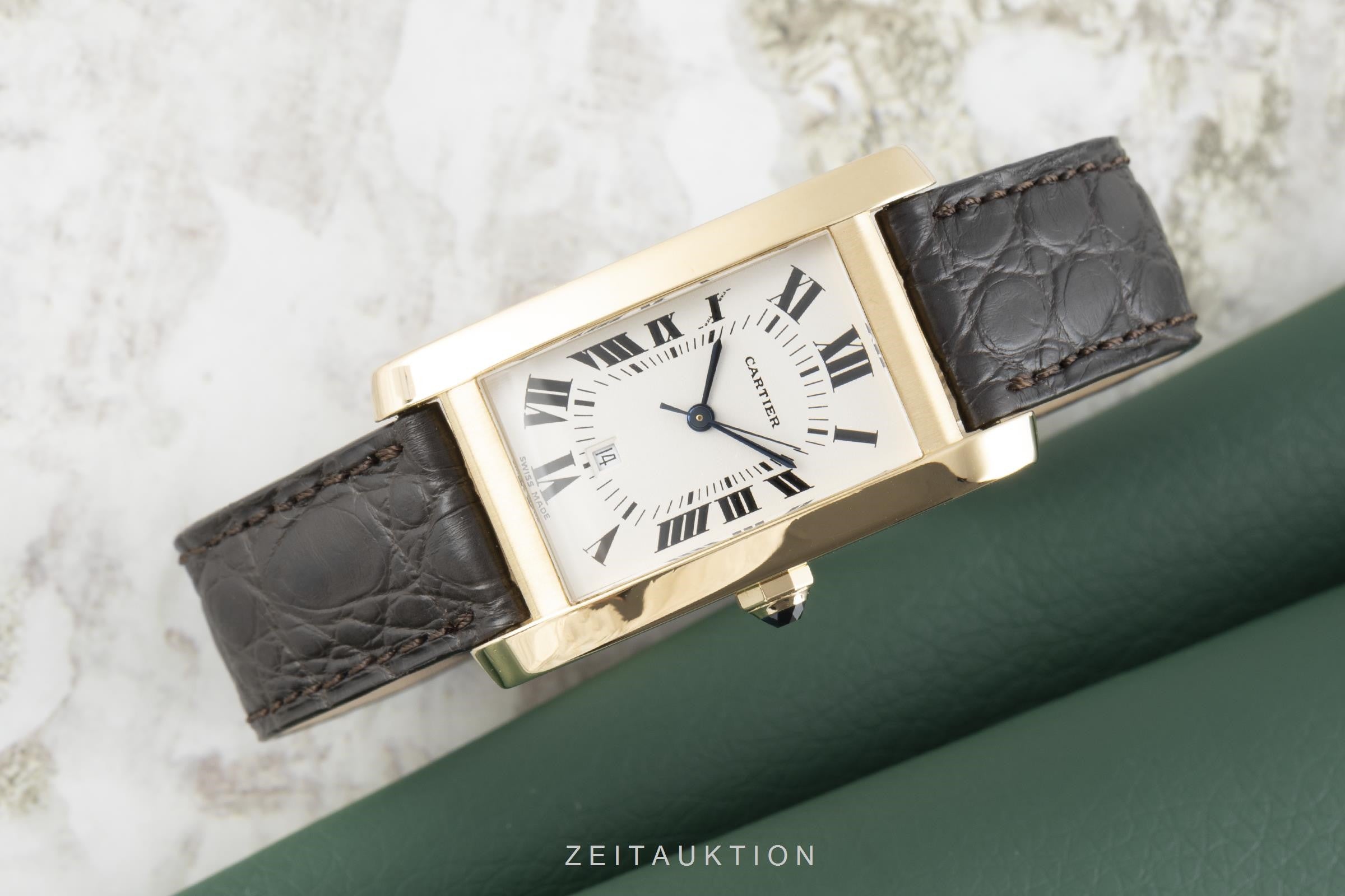 Cartier Tank Américaine oro 18 ct automatismo orologio da donna 8172984  [2105659]