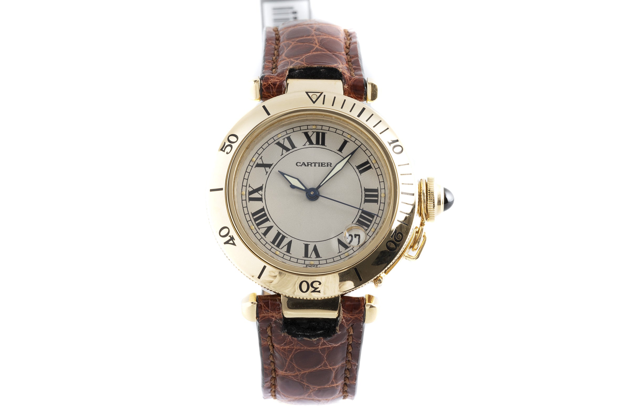 Cartier Pasha 18 ct gold automatic men's watch 1035  [2105678]