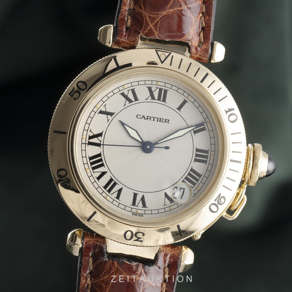 Cartier Pasha 18 ct gold automatic men's watch 1035  [2105678]