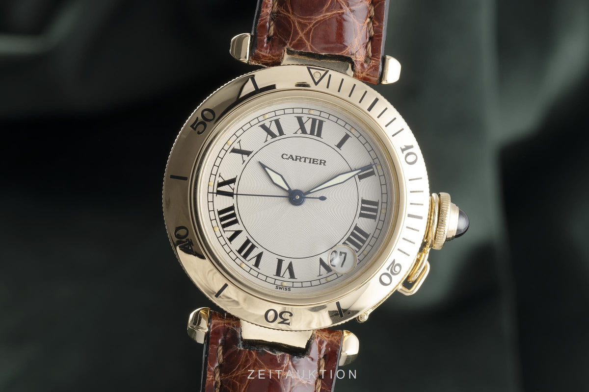 Cartier Pasha 18 ct gold automatic men's watch 1035  [2105678]