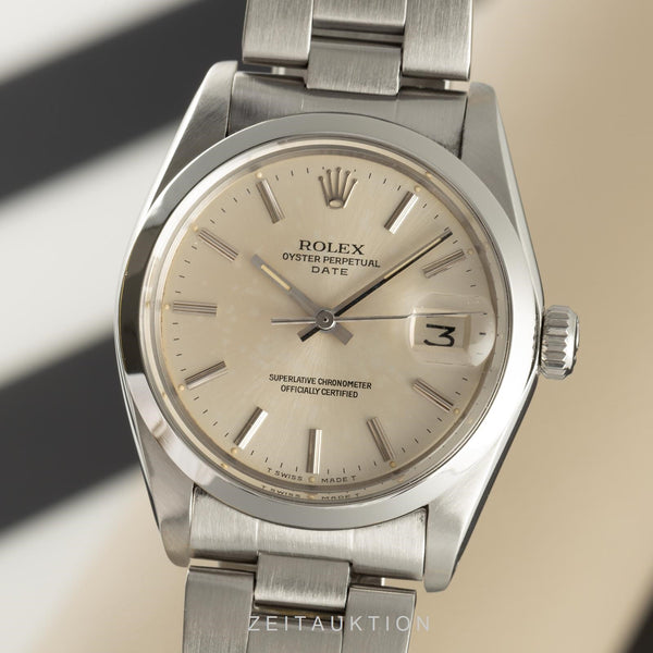 Rolex Date 34 Automatik Edelstahl Herrrenuhr Oyster Perpetual Ref. 1500  [2105681]