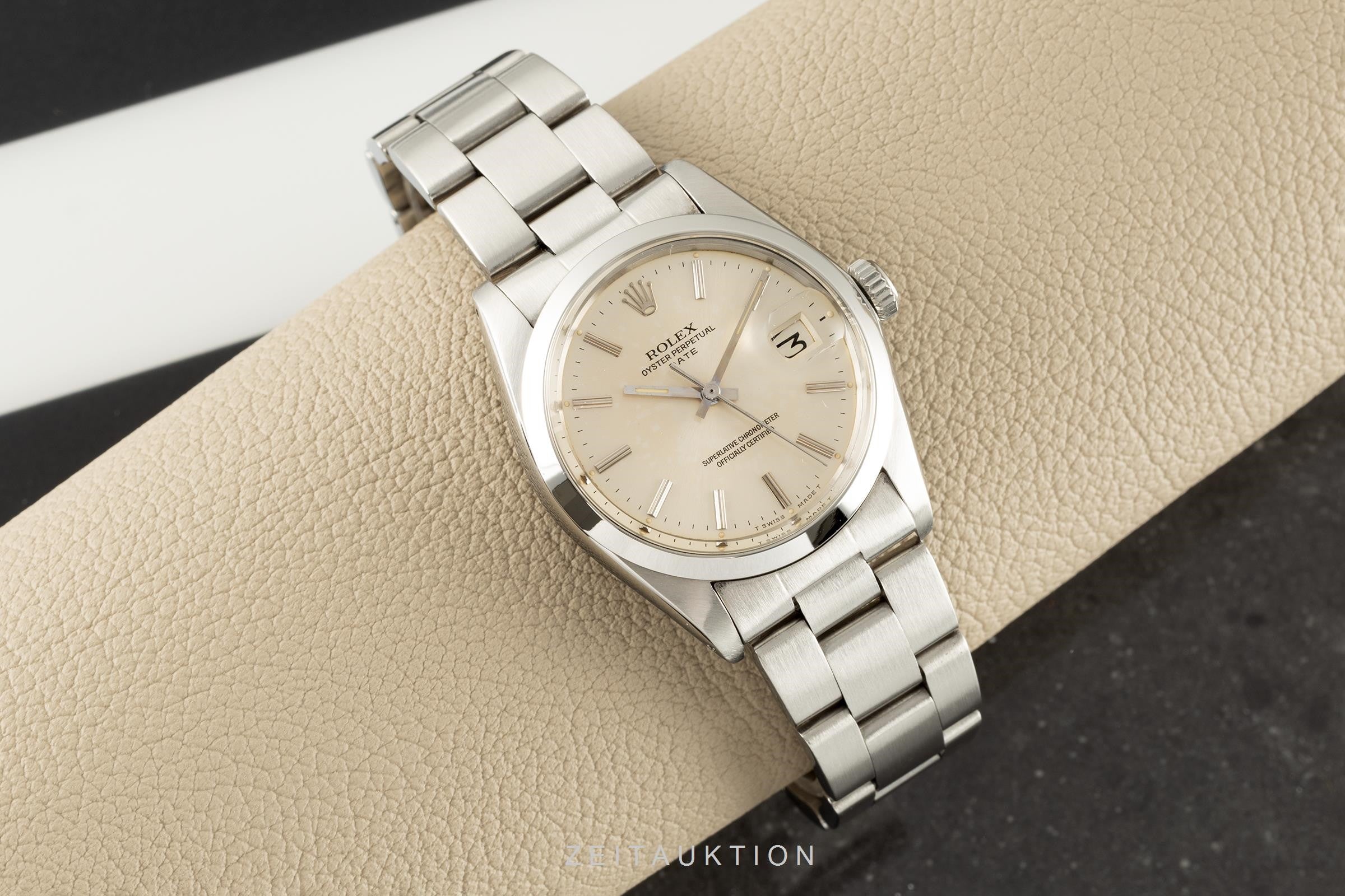 Rolex Date 34 Automatik Edelstahl Herrrenuhr Oyster Perpetual Ref. 1500  [2105681]