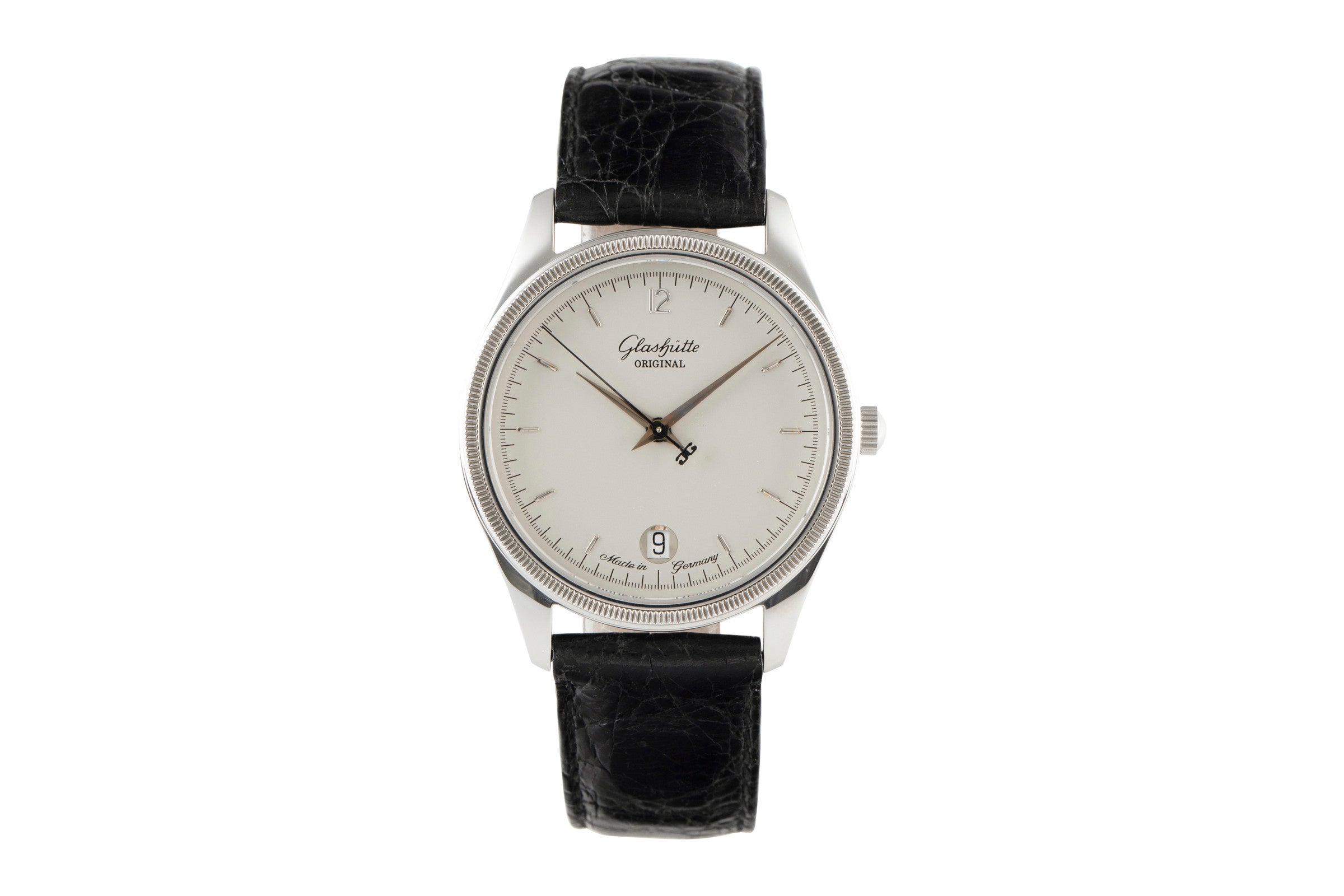 Glashütte Klassik acier à remontage manuel montre pour hommes 12-55-03-04-04  [2106032]