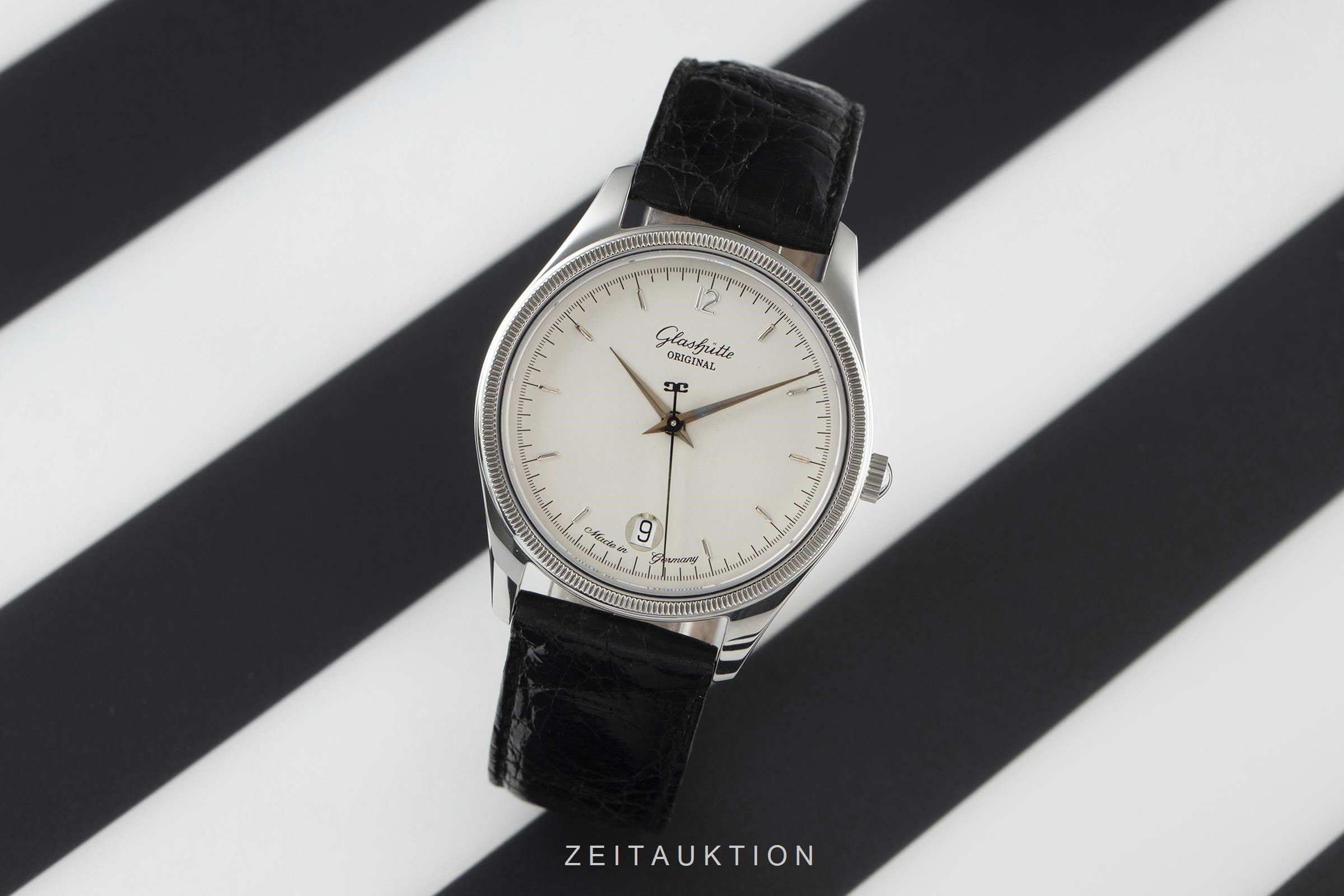 Glashütte Klassik acier à remontage manuel montre pour hommes 12-55-03-04-04  [2106032]