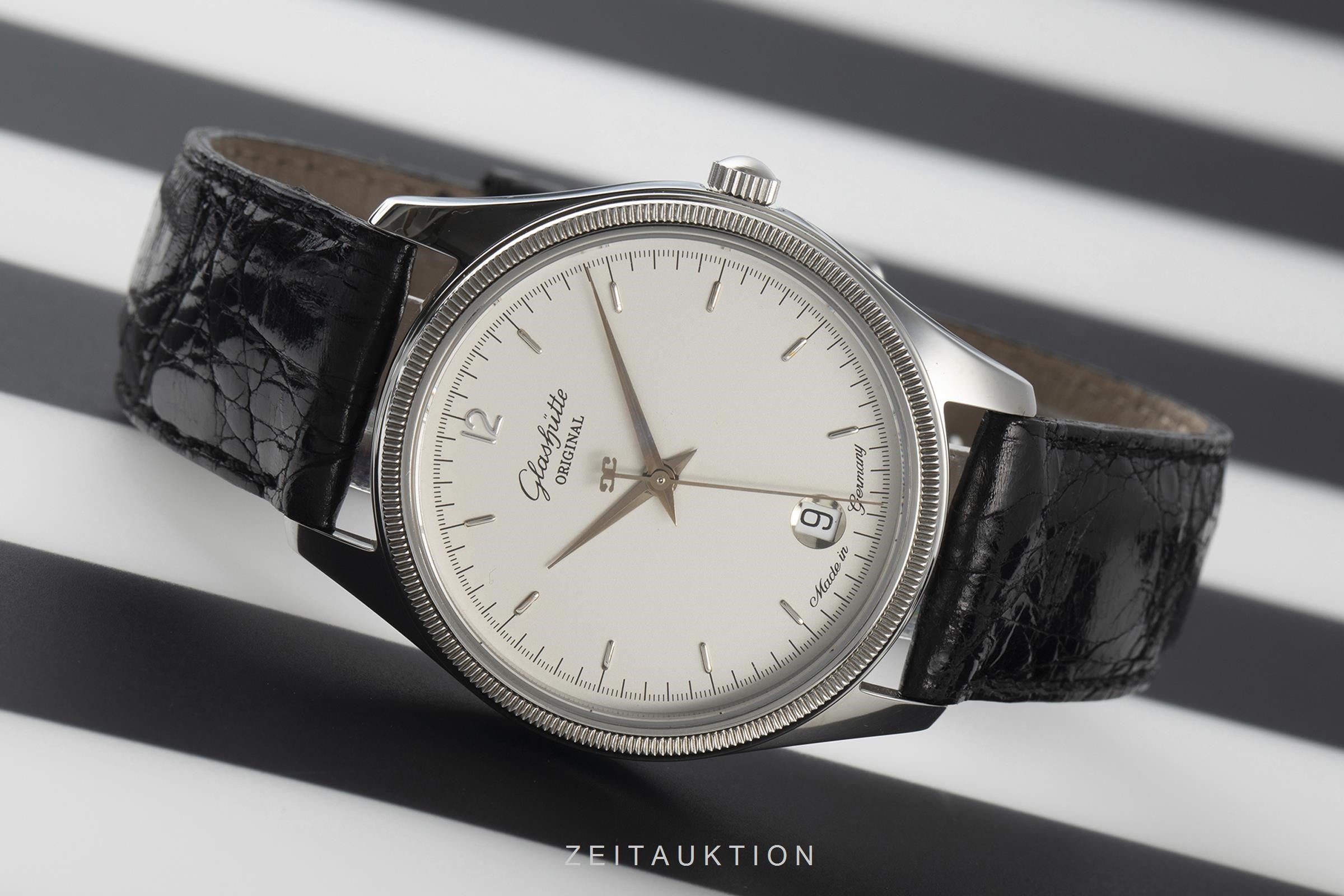 Glashütte Klassik acier à remontage manuel montre pour hommes 12-55-03-04-04  [2106032]