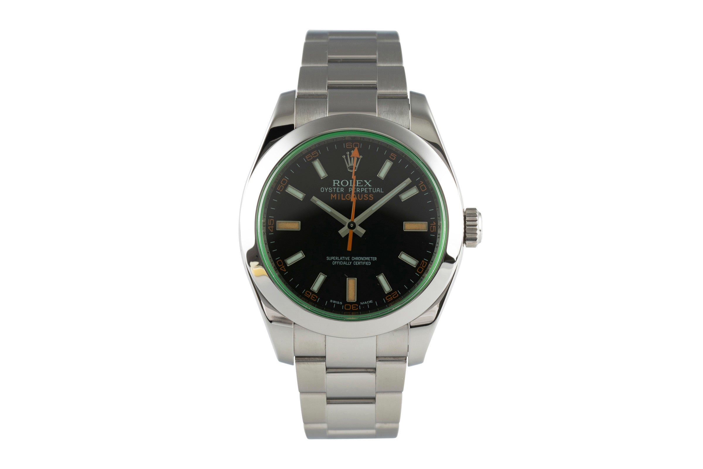 Rolex Milgauss Automatik Edelstahl Herrenuhr Oyster Perpetual Ref. 116400GV [2106106]