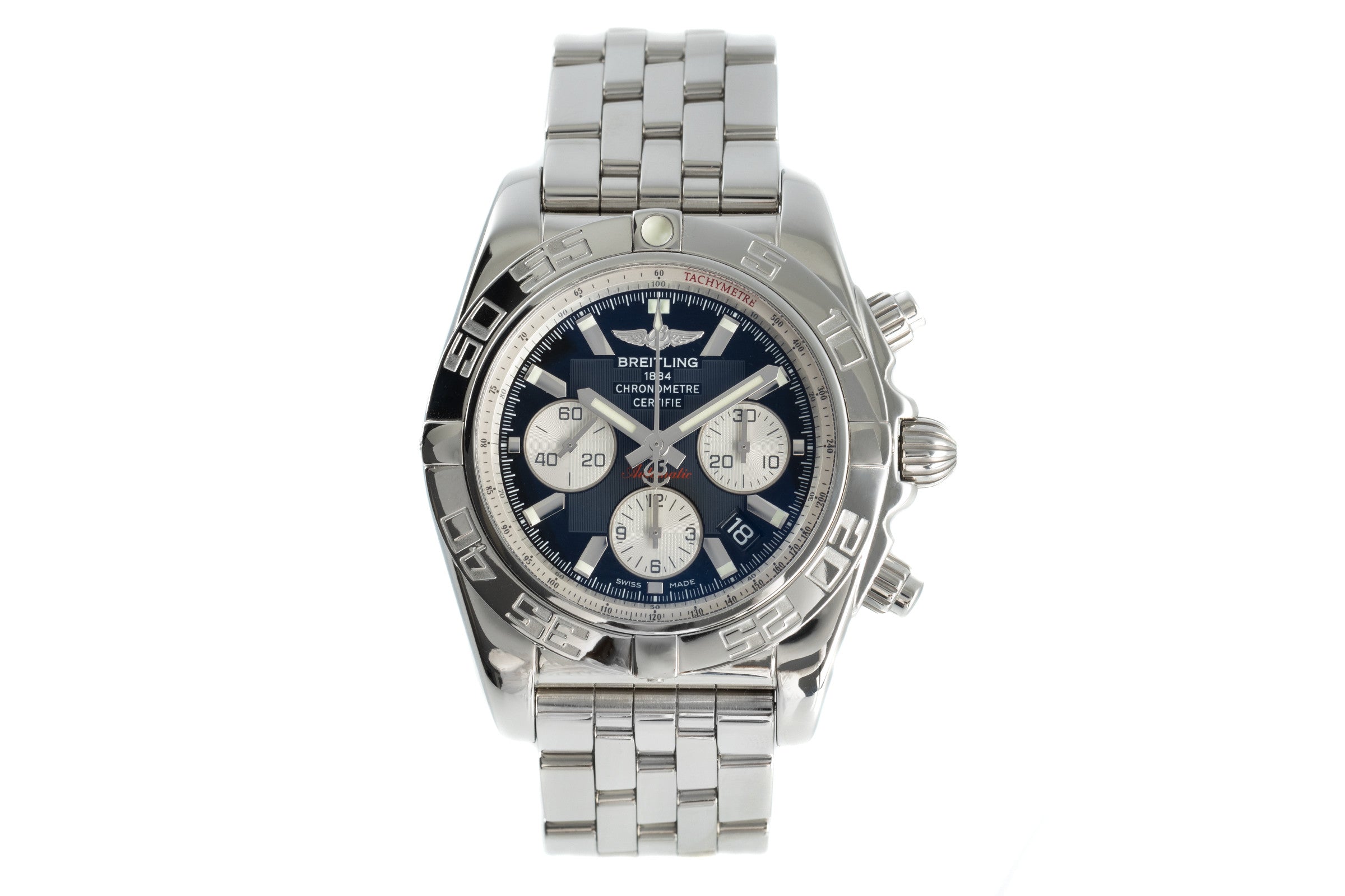 Breitling Chronomat chronograph steel automatic men's watch AB0110 LP: 8100EUR  [2106178]