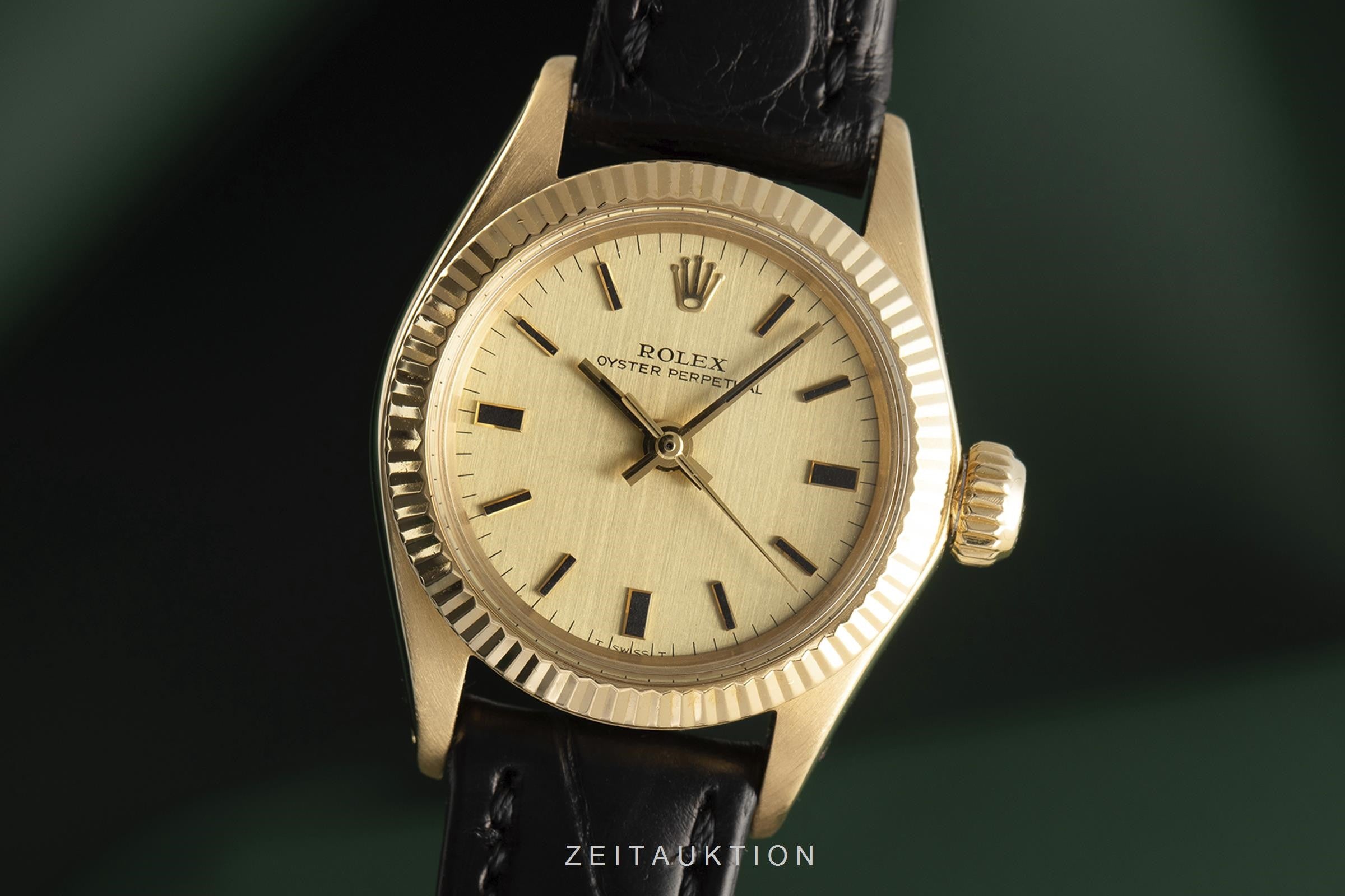 Rolex Oyster Perpetual oro de 18 quilates automático reloj para damas  6619 Vintage  [2106470]