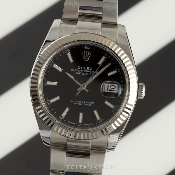 Rolex Datejust 41 Stahl / Weissgold Automatik Herrenuhr Oyster Perpetual 126334 [2106475]
