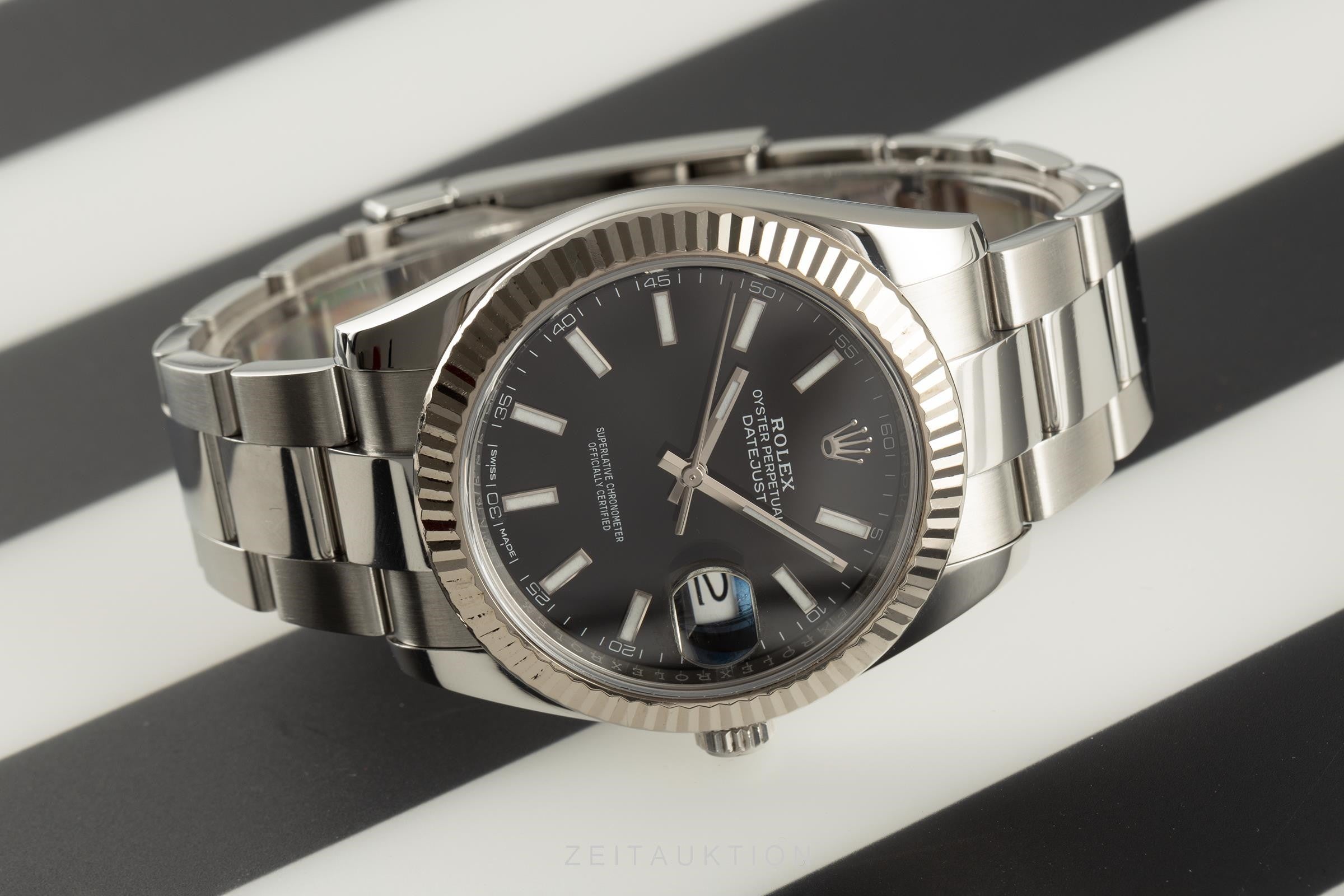 Rolex Datejust 41 Stahl / Weissgold Automatik Herrenuhr Oyster Perpetual 126334 [2106475]