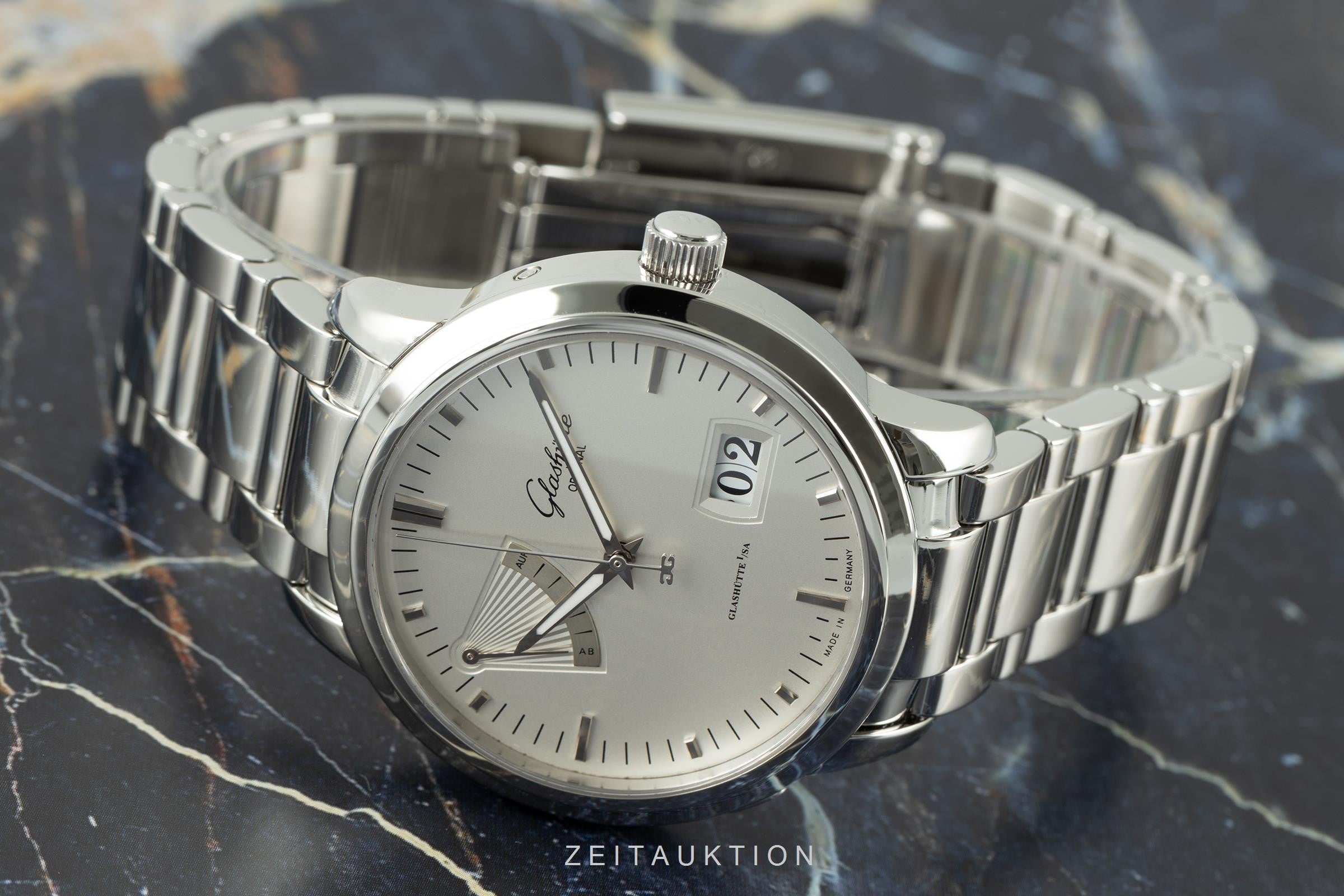 Glashütte Senator "Auf & Ab" Automatik Stahl Ref. 100-01-13-02-04  B&P NP: 9400€ [2106501]