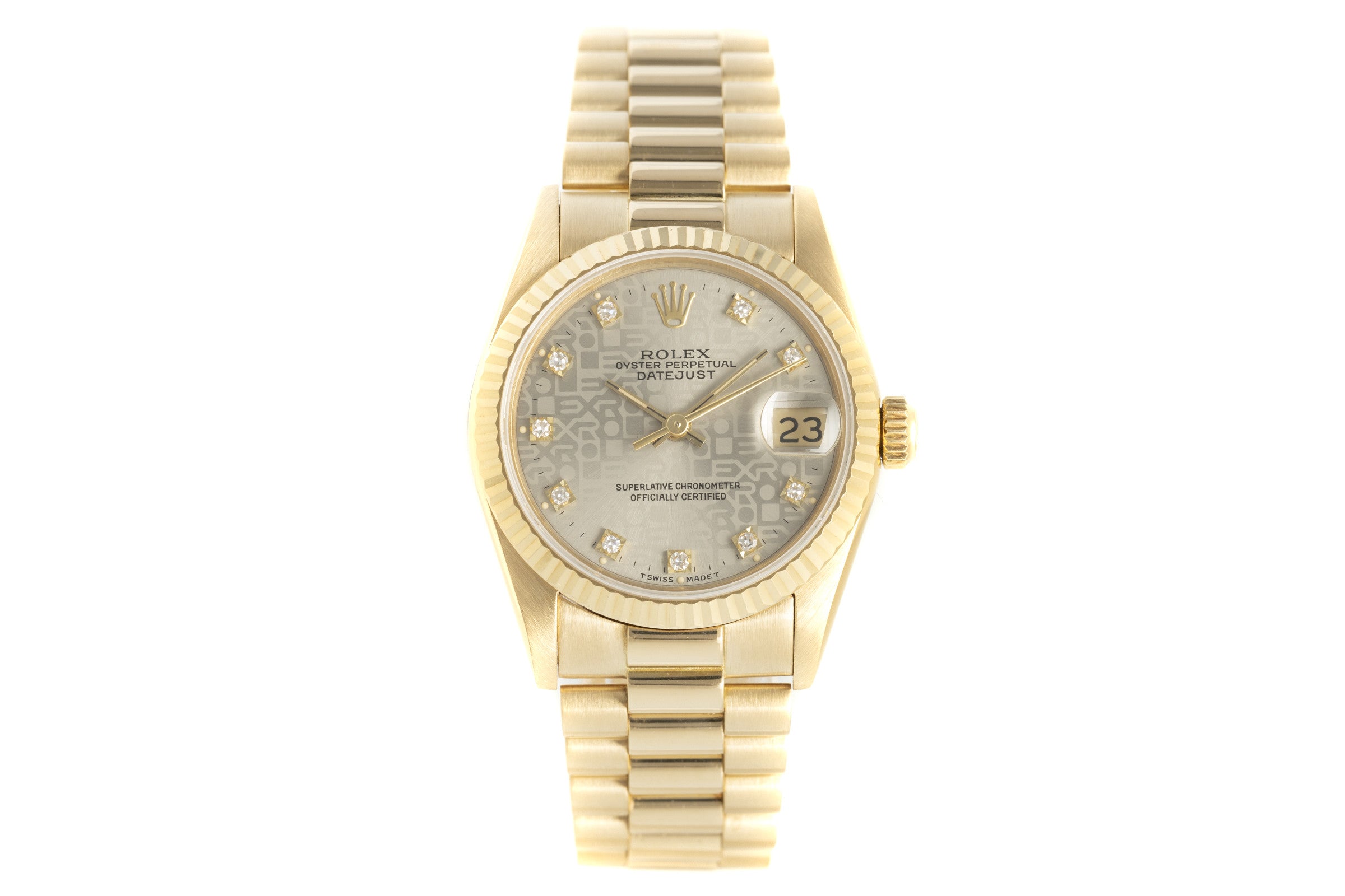 Rolex Datejust  31 'Jubilee Dial' 18K Gold Diamanten Oyster Perpetual Ref. 68278 [2106578]