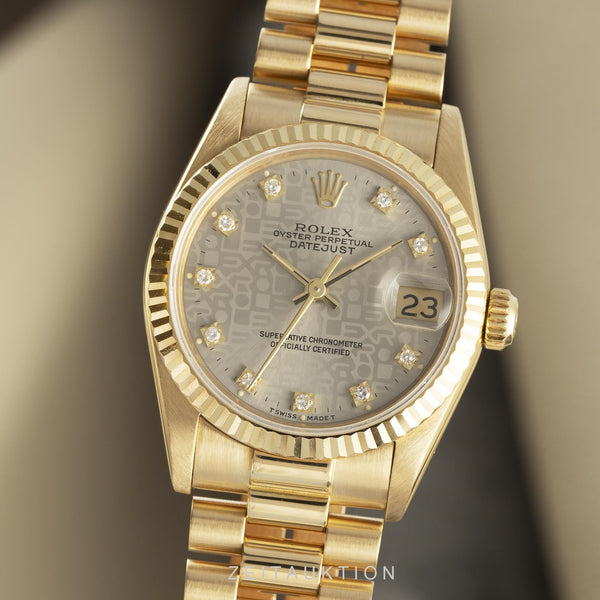 Rolex Datejust  31 'Jubilee Dial' 18K Gold Diamanten Oyster Perpetual Ref. 68278 [2106578]