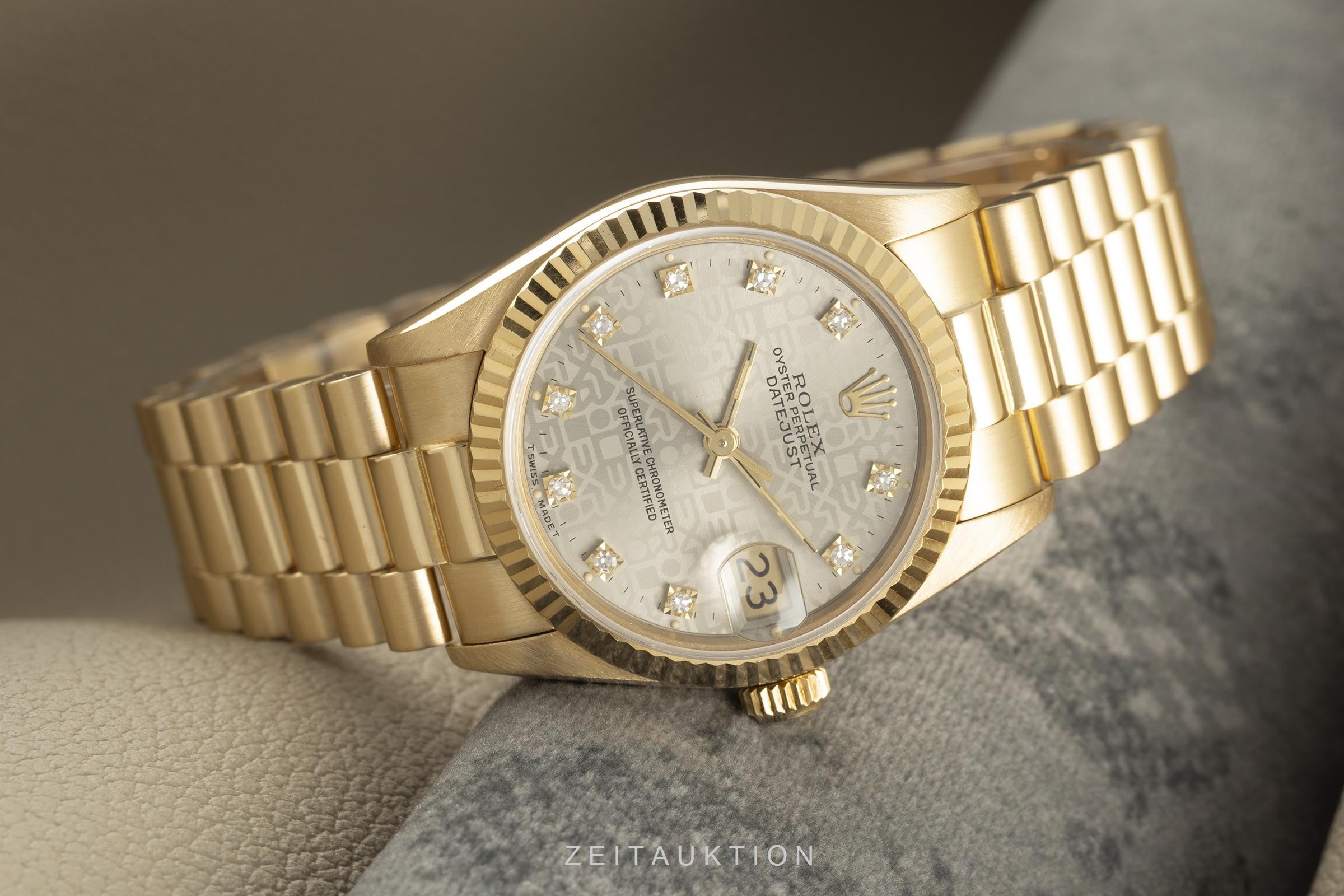 Rolex Datejust  31 'Jubilee Dial' 18K Gold Diamanten Oyster Perpetual Ref. 68278 [2106578]