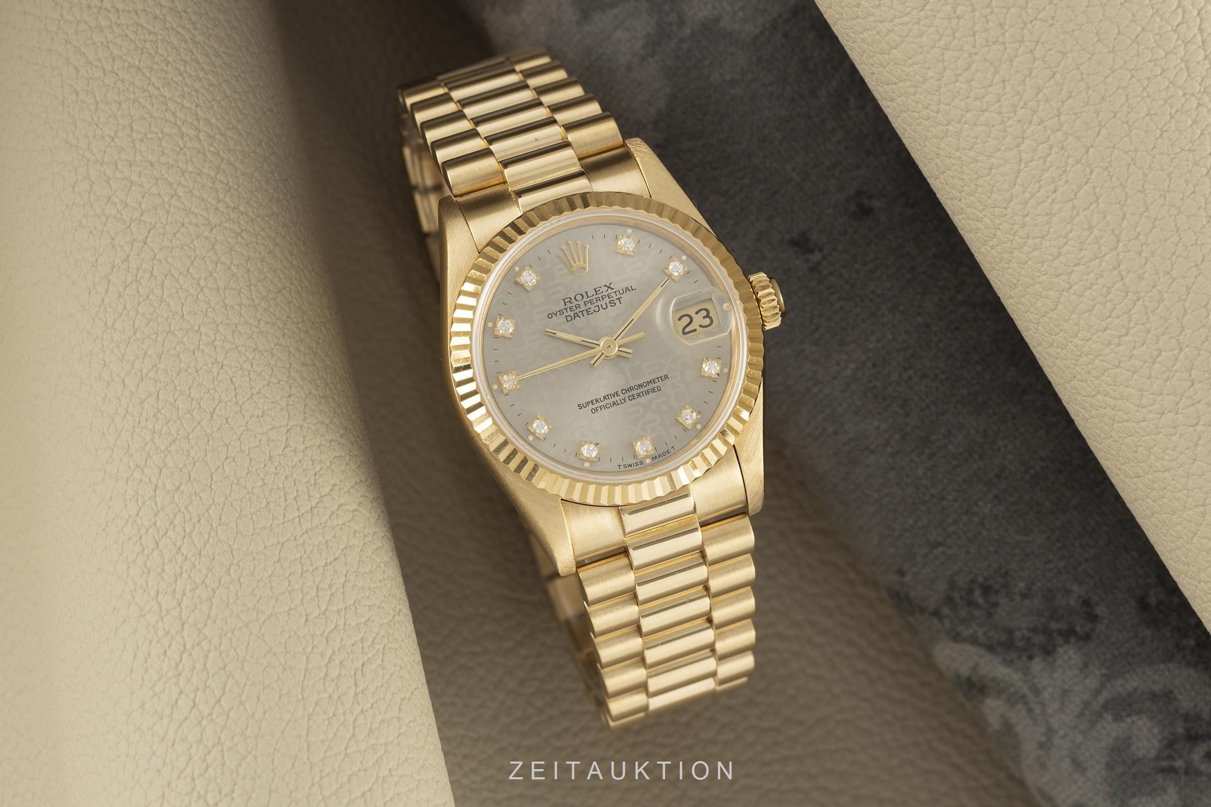 Rolex Datejust  31 'Jubilee Dial' 18K Gold Diamanten Oyster Perpetual Ref. 68278 [2106578]