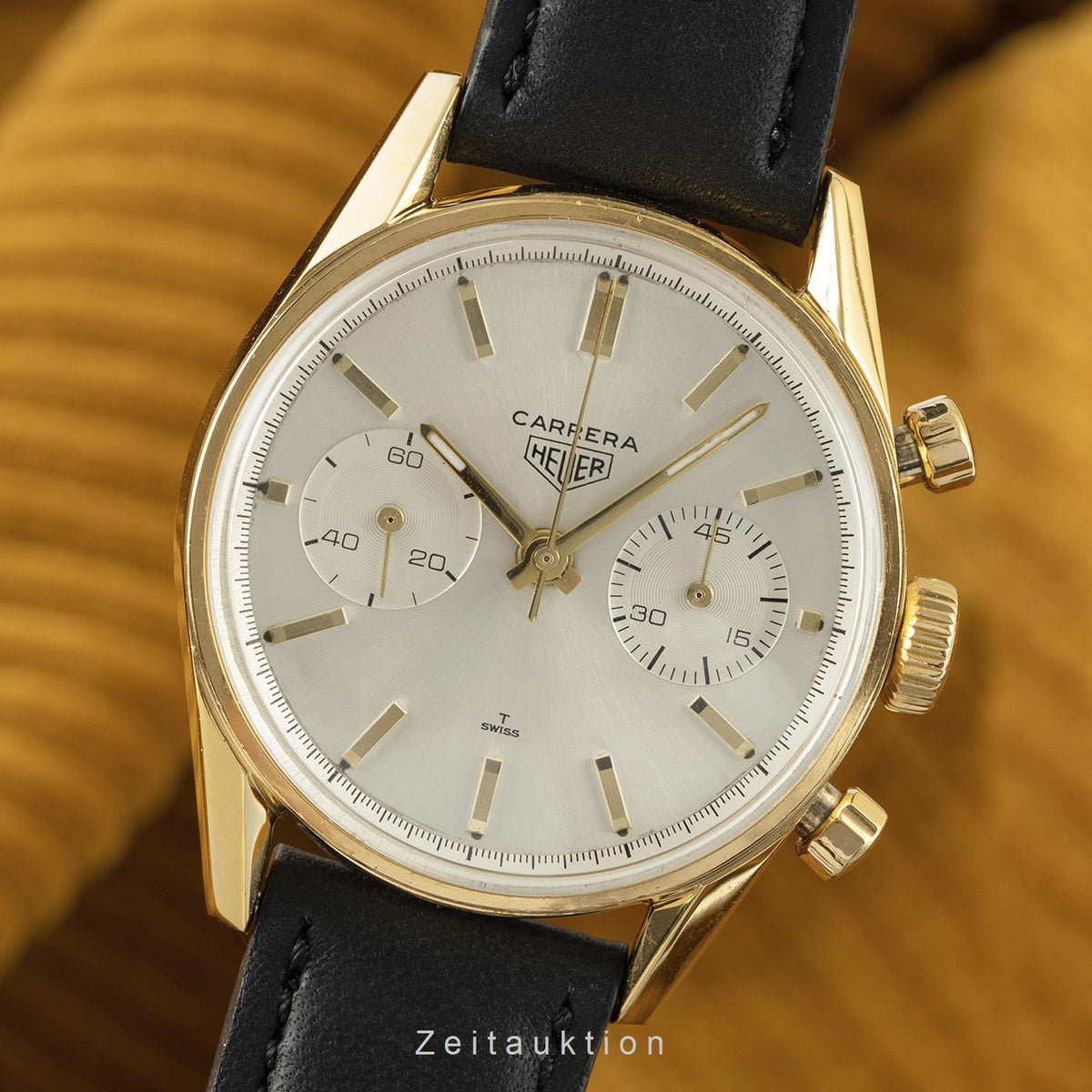 Vintage Carrera Watch Heuer Carrera Chronograph Gold-plated Manual