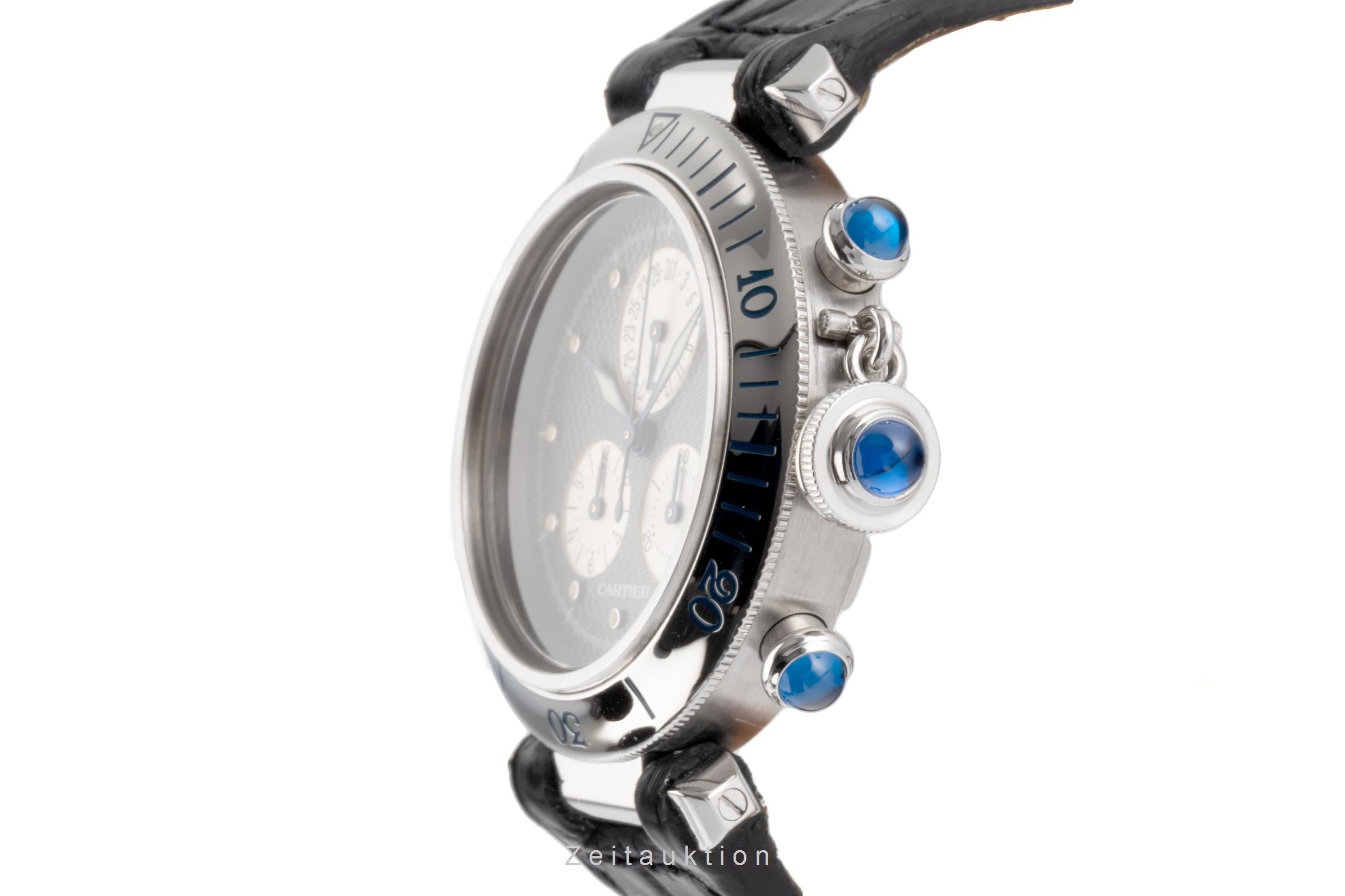 Cartier Pasha cronografo acciaio quarzo orologio da uomo 1352 1  [2107046]