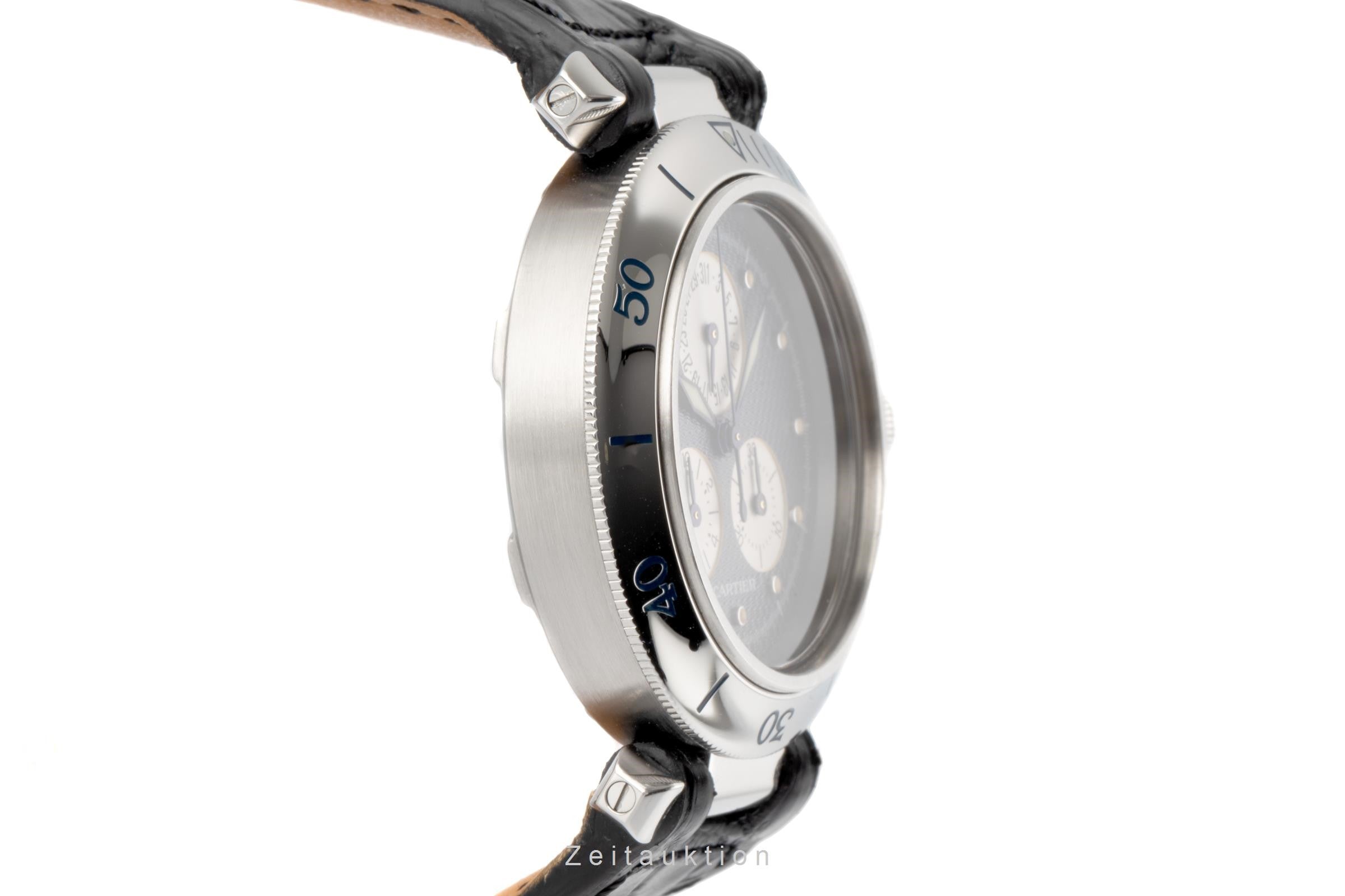 Cartier Pasha cronografo acciaio quarzo orologio da uomo 1352 1  [2107046]