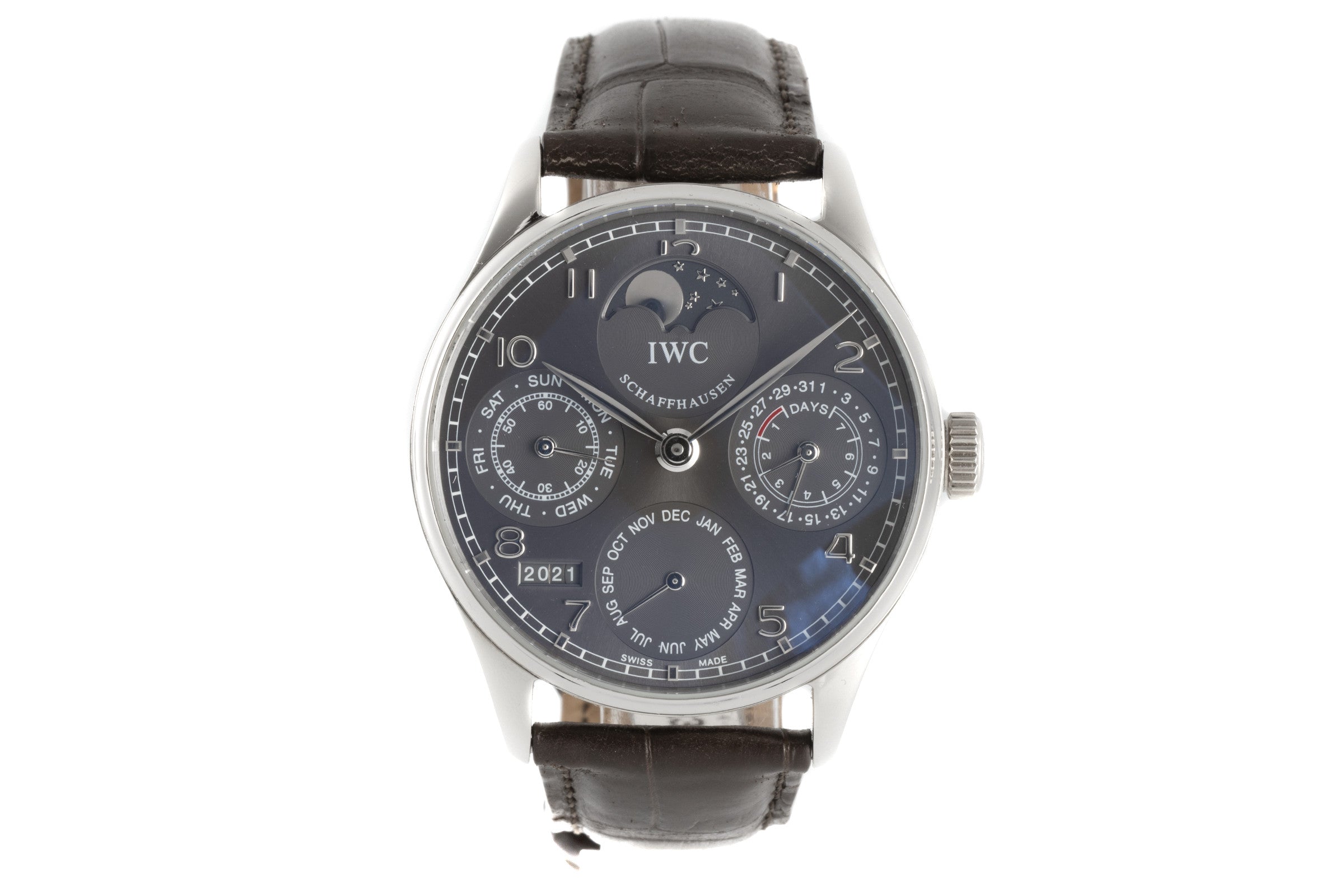 IWC Portugieser Ewiger Kalender 18K Weissgold Automatik Herrenuhr Ref. IW502218 [2107093]