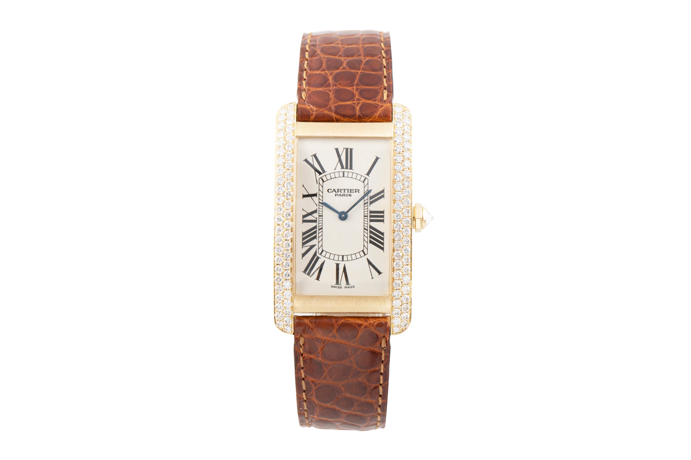 Cartier Tank Américaine 18 ct gold manual winding women's watch 1735B  [2107142]