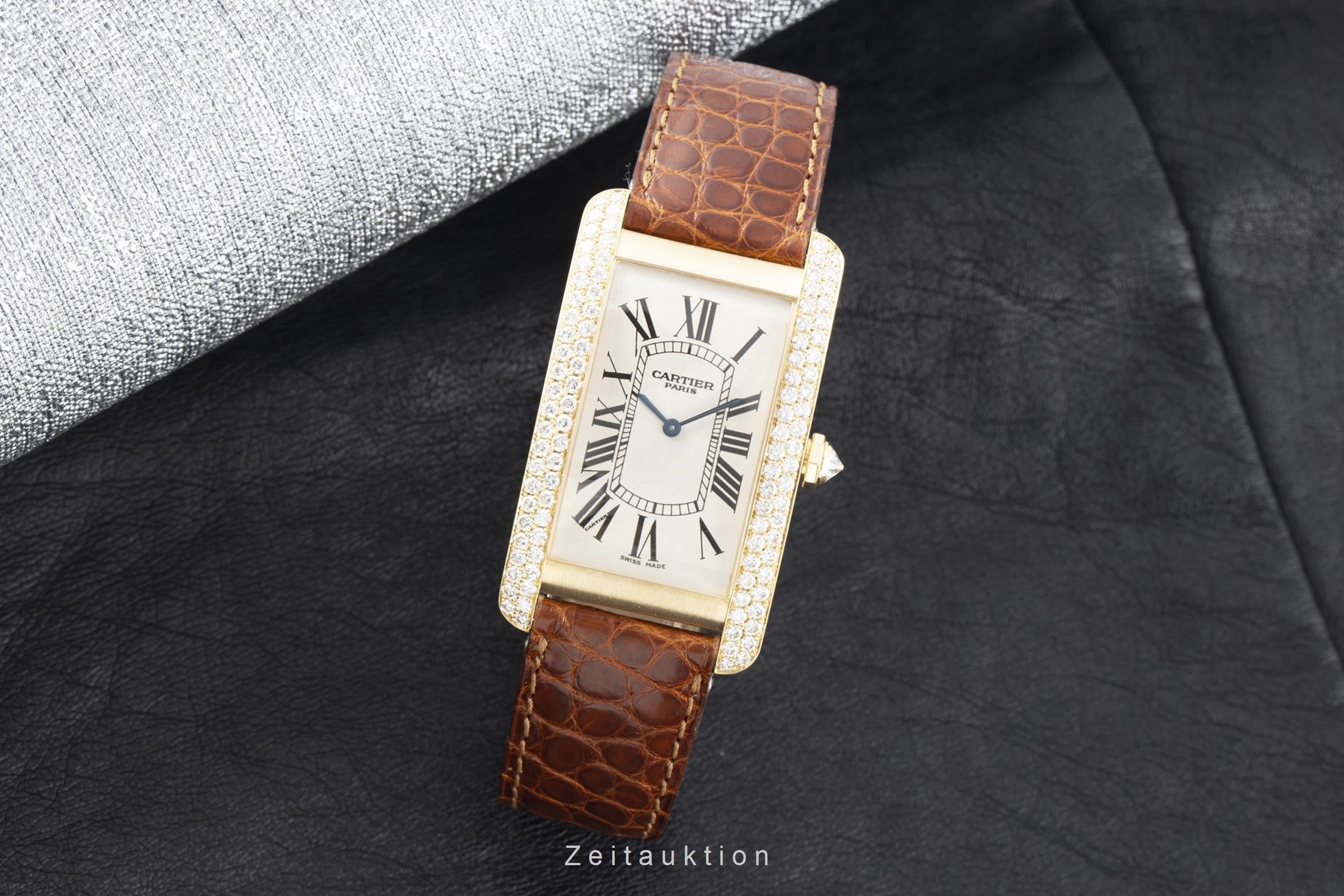 Cartier Tank Américaine oro de 18 quilates cuerda manual reloj para damas  1735B  [2107142]