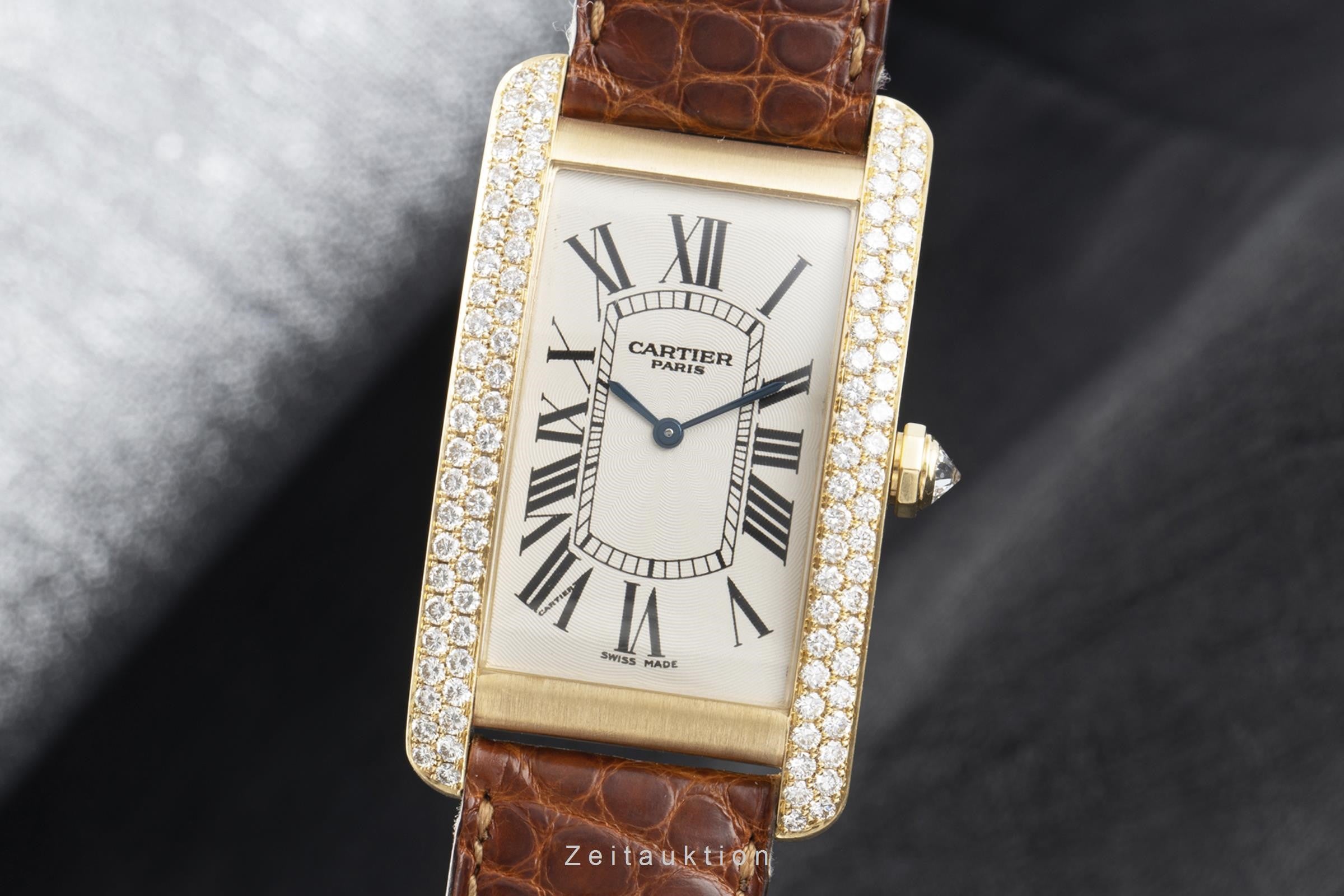 Cartier Tank Américaine 18 ct gold manual winding women's watch 1735B  [2107142]