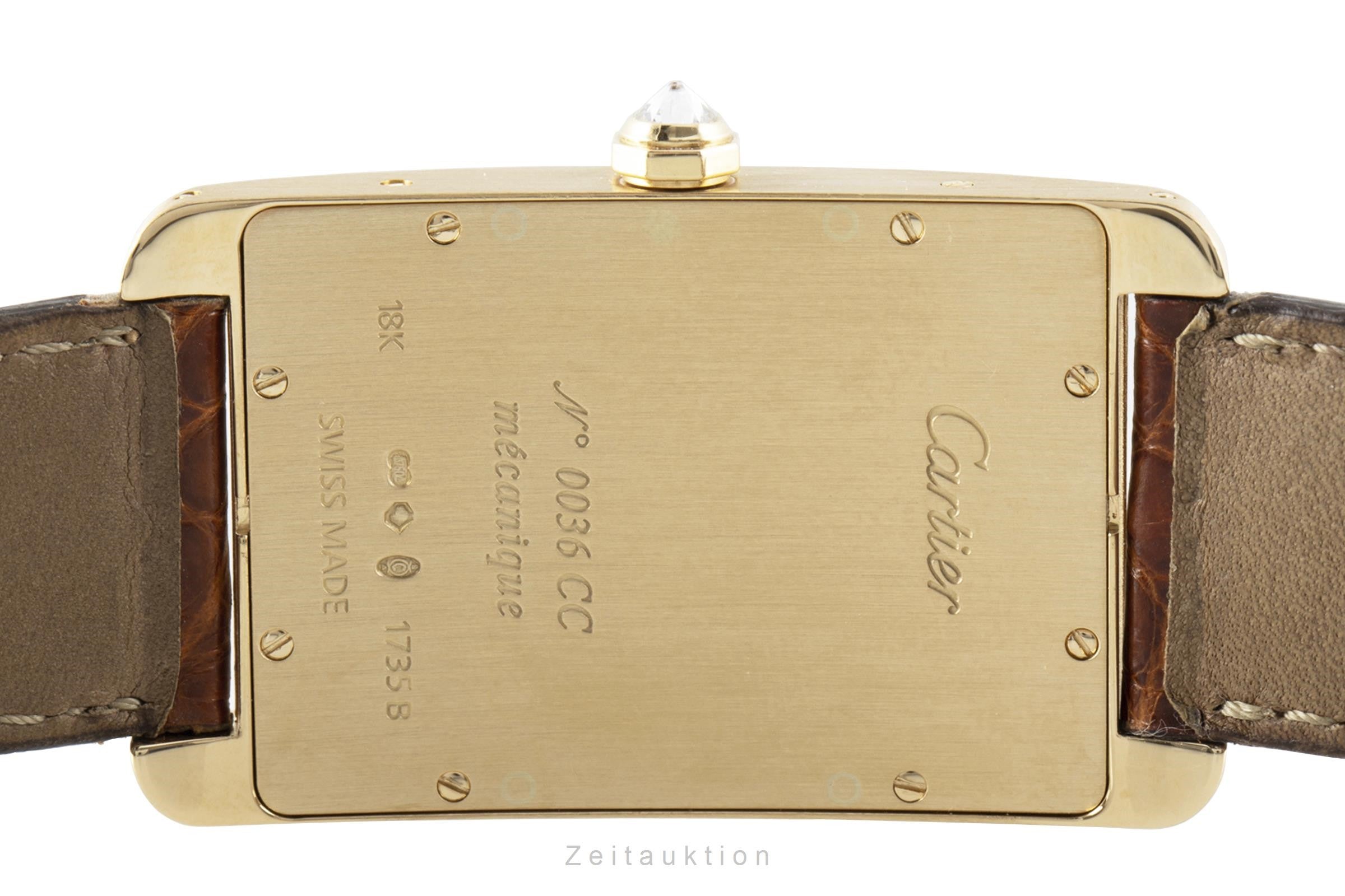 Cartier Tank Américaine 18 ct gold manual winding women's watch 1735B  [2107142]