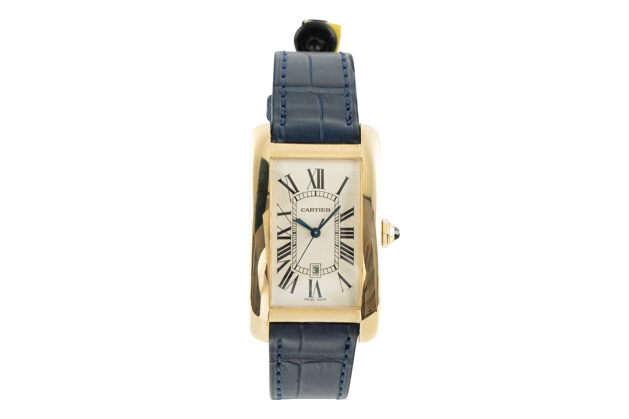 Cartier Tank Américaine oro 18 ct automatismo orologio da uomo 1740  [2107365]