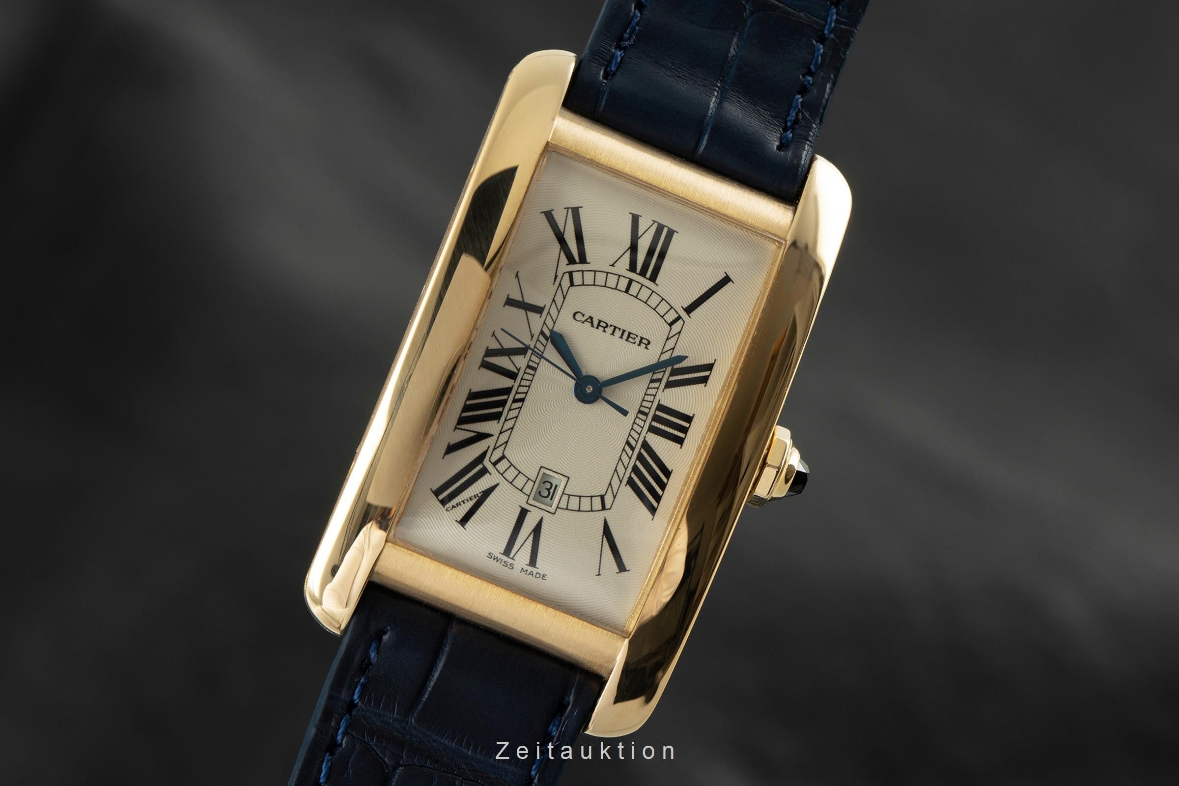 Cartier Tank Américaine oro 18 ct automatismo orologio da uomo 1740  [2107365]