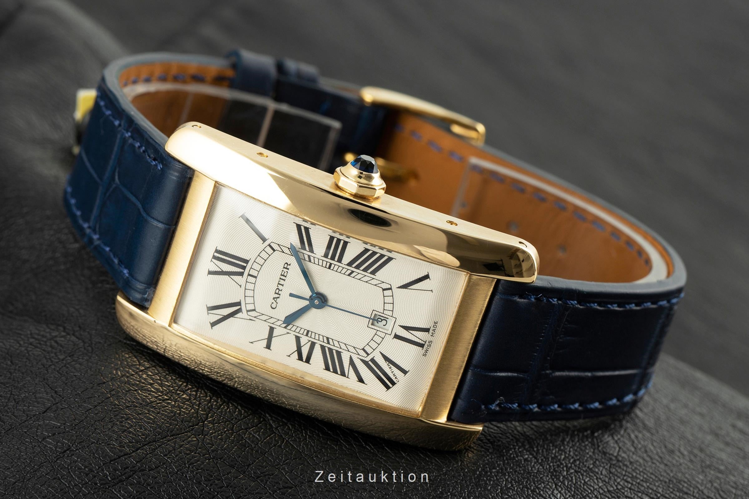 Cartier Tank Américaine oro 18 ct automatismo orologio da uomo 1740  [2107365]