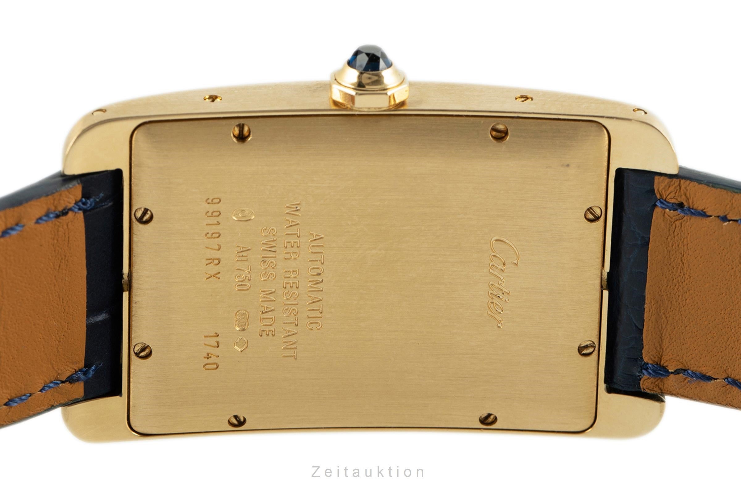 Cartier Tank Américaine oro 18 ct automatismo orologio da uomo 1740  [2107365]