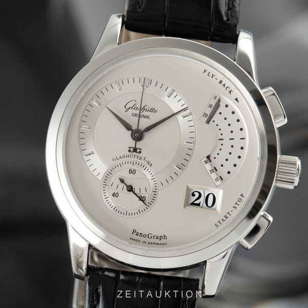 Glashütte PanoGraph chronograph steel manual winding men's watch  [2107431]