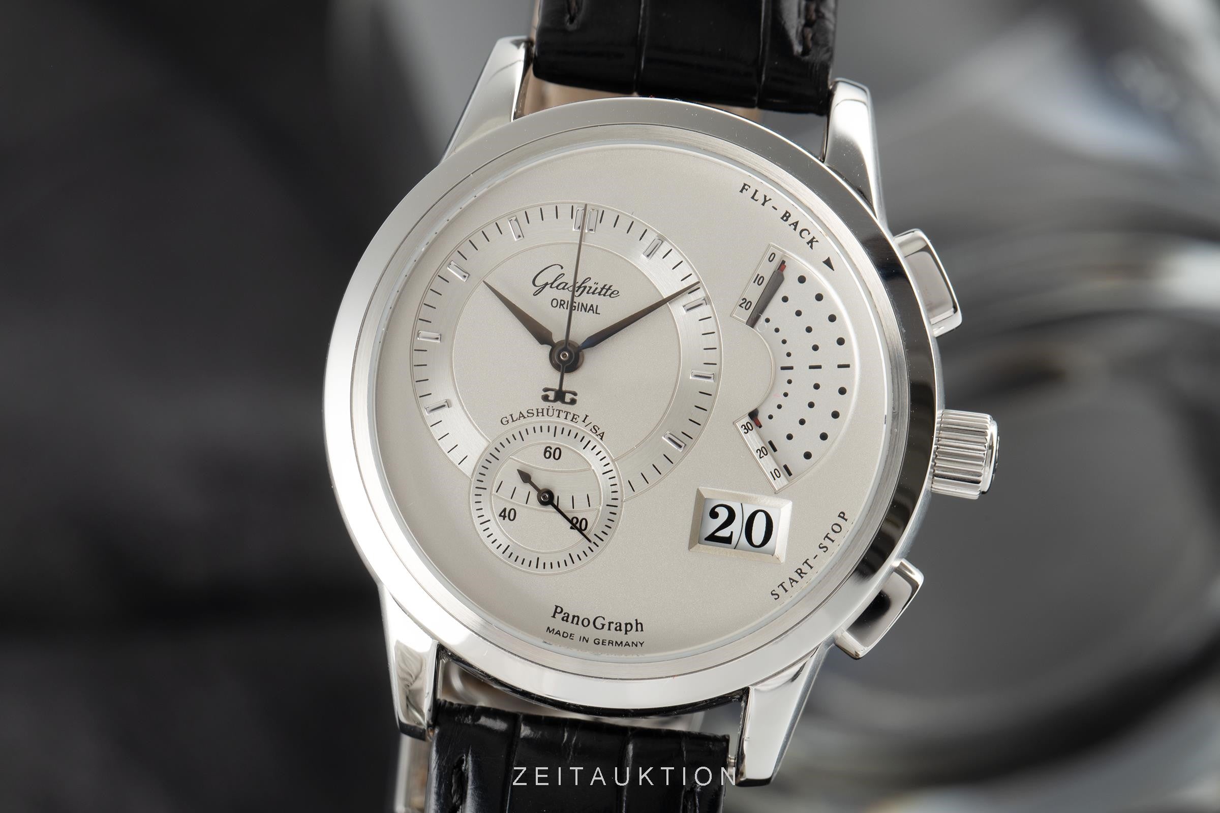 Glashütte PanoGraph chronographe acier à remontage manuel montre pour hommes  [2107431]