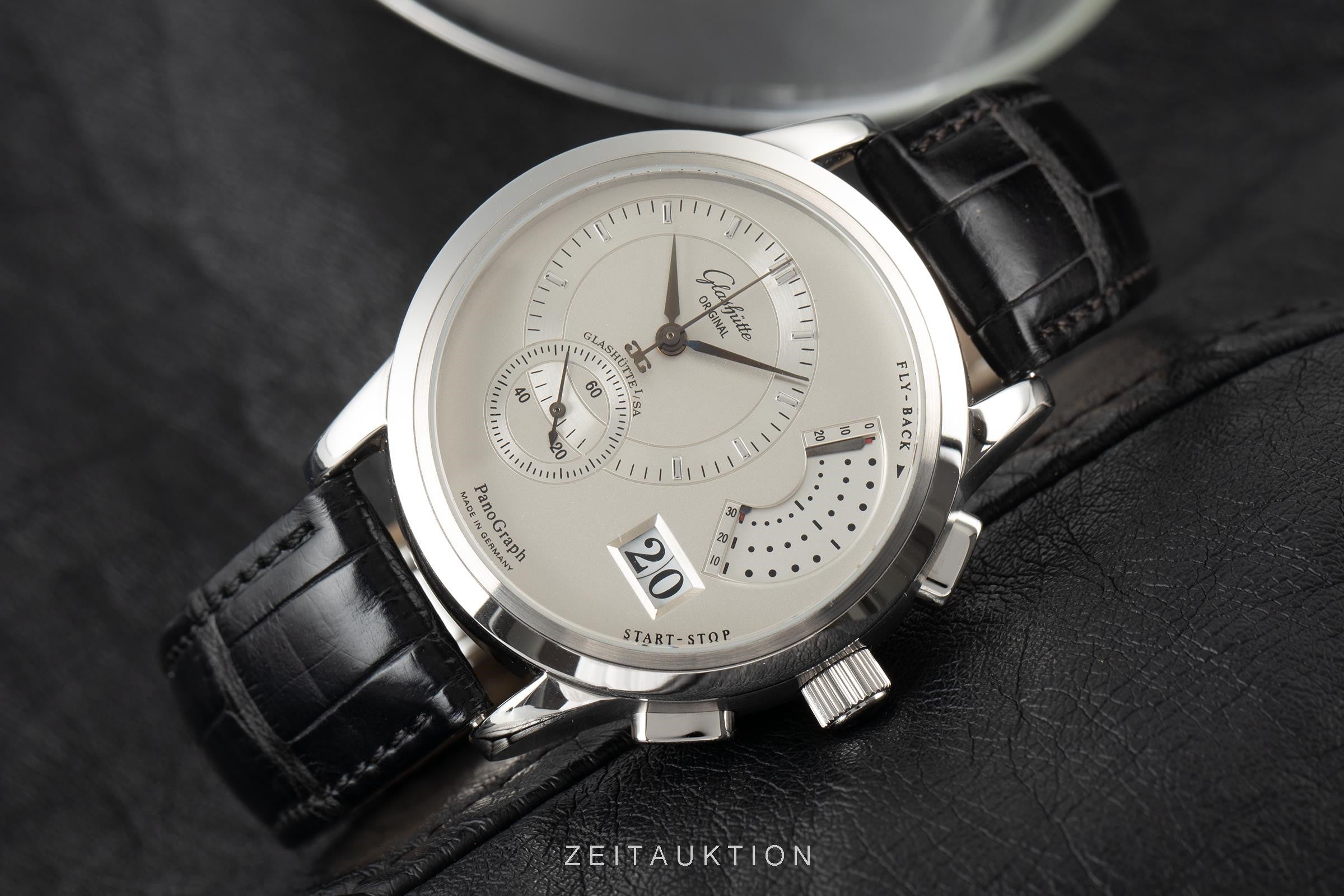 Glashütte PanoGraph chronograph steel manual winding men's watch  [2107431]
